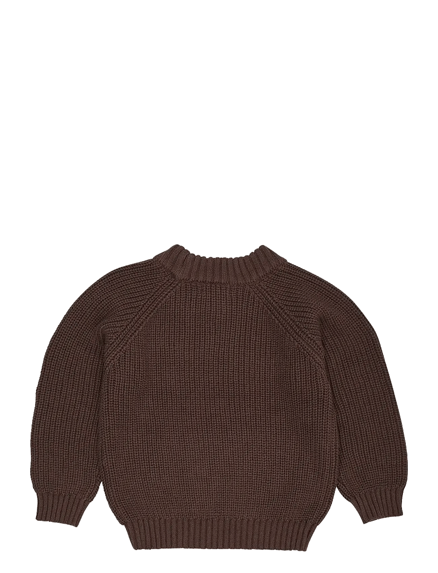 Copenhagen Colors - Knitted Classic Rib Sweater - pullover - dk.brown - 1