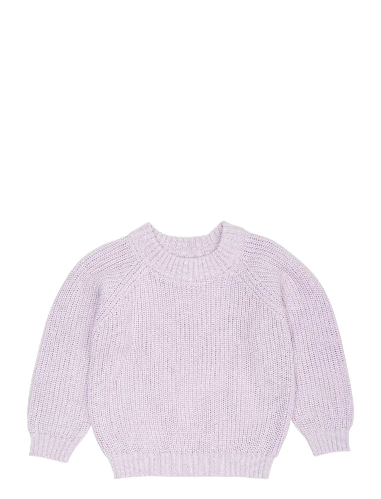 KNITTED CLASSIC RIB BLOUSE - LAVENDER