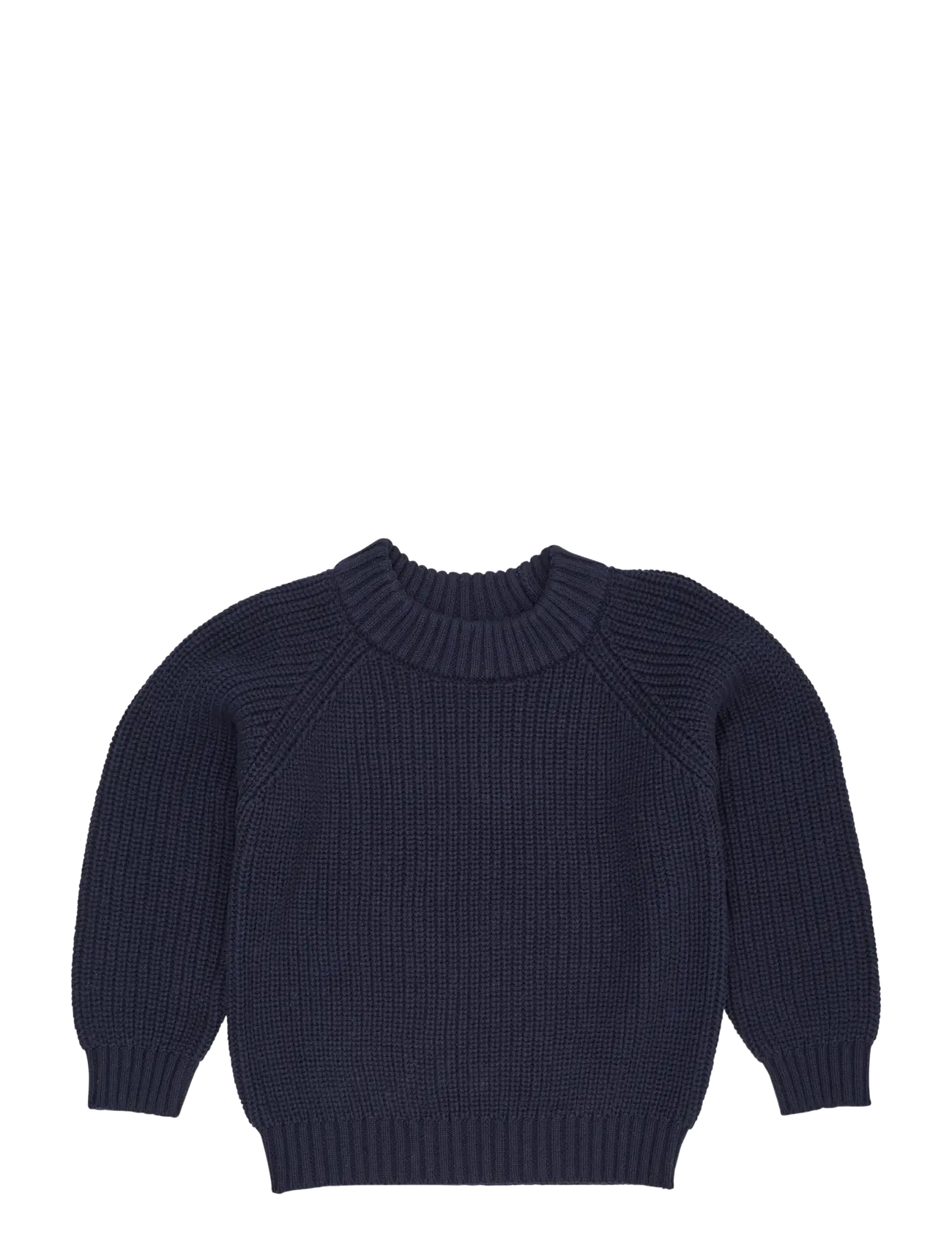 Copenhagen Colors Knitted Classic Rib Blouse, 140, Navy, Strik > Pullovere, Børn