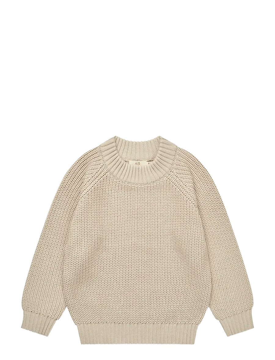 Copenhagen Colors - Knitted Classic Rib Sweater - džemprid - sand - 0