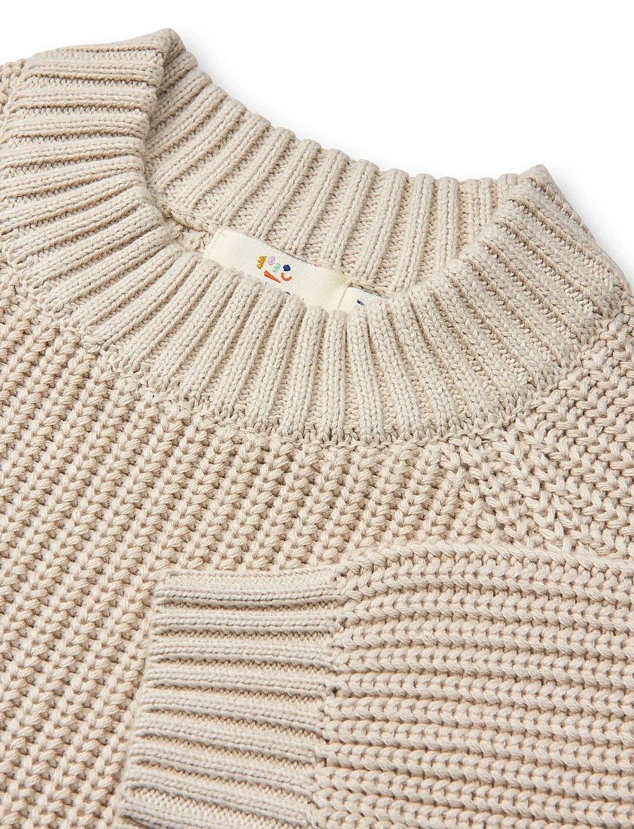 Copenhagen Colors - Knitted Classic Rib Sweater - džemprid - sand - 2