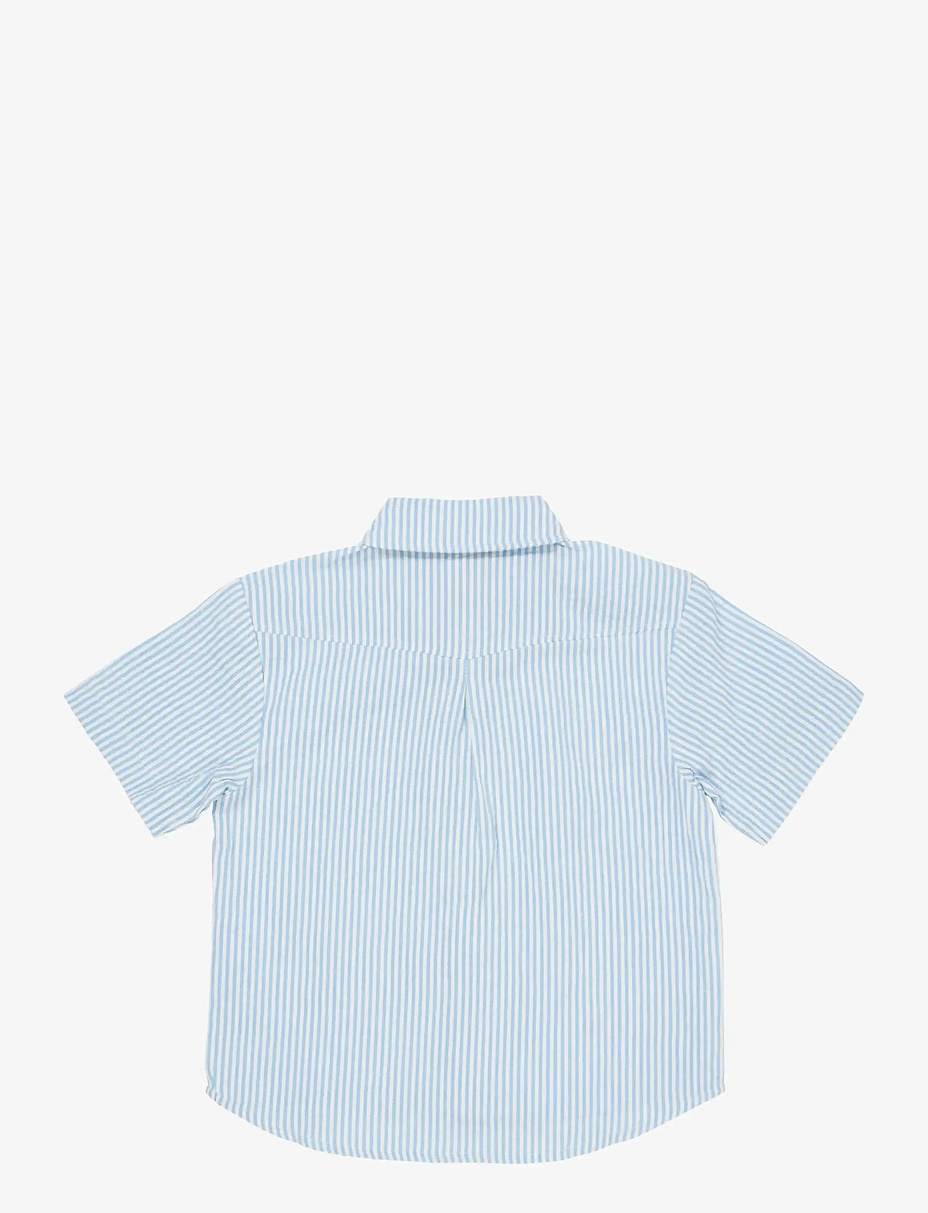 Copenhagen Colors - SEERSUCKER SS SHIRT - kortærmede skjorter - sky blue w cream stripe - 2