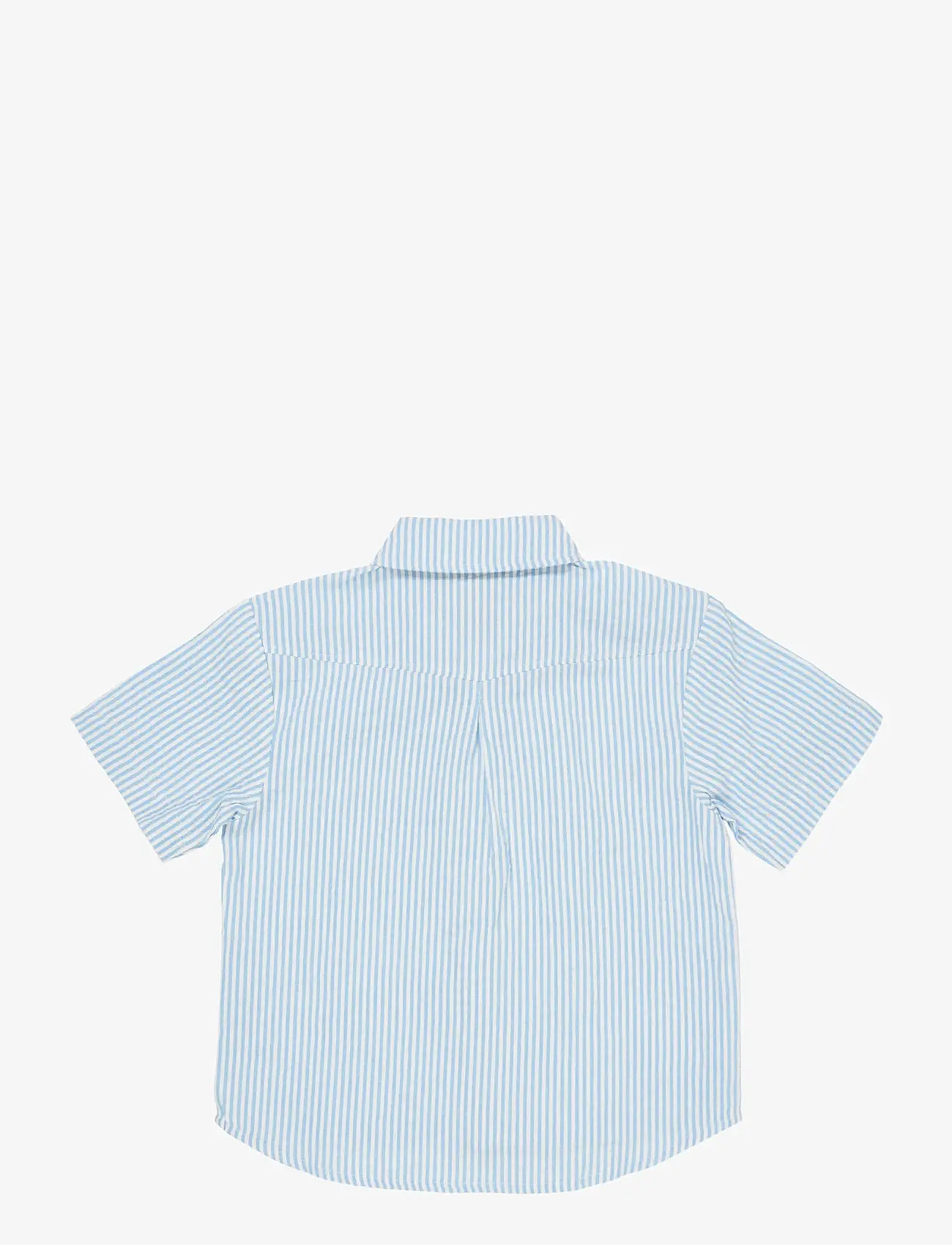 Copenhagen Colors - SEERSUCKER SS SHIRT - lühikeste varrukatega särgid - sky blue w cream stripe - 1