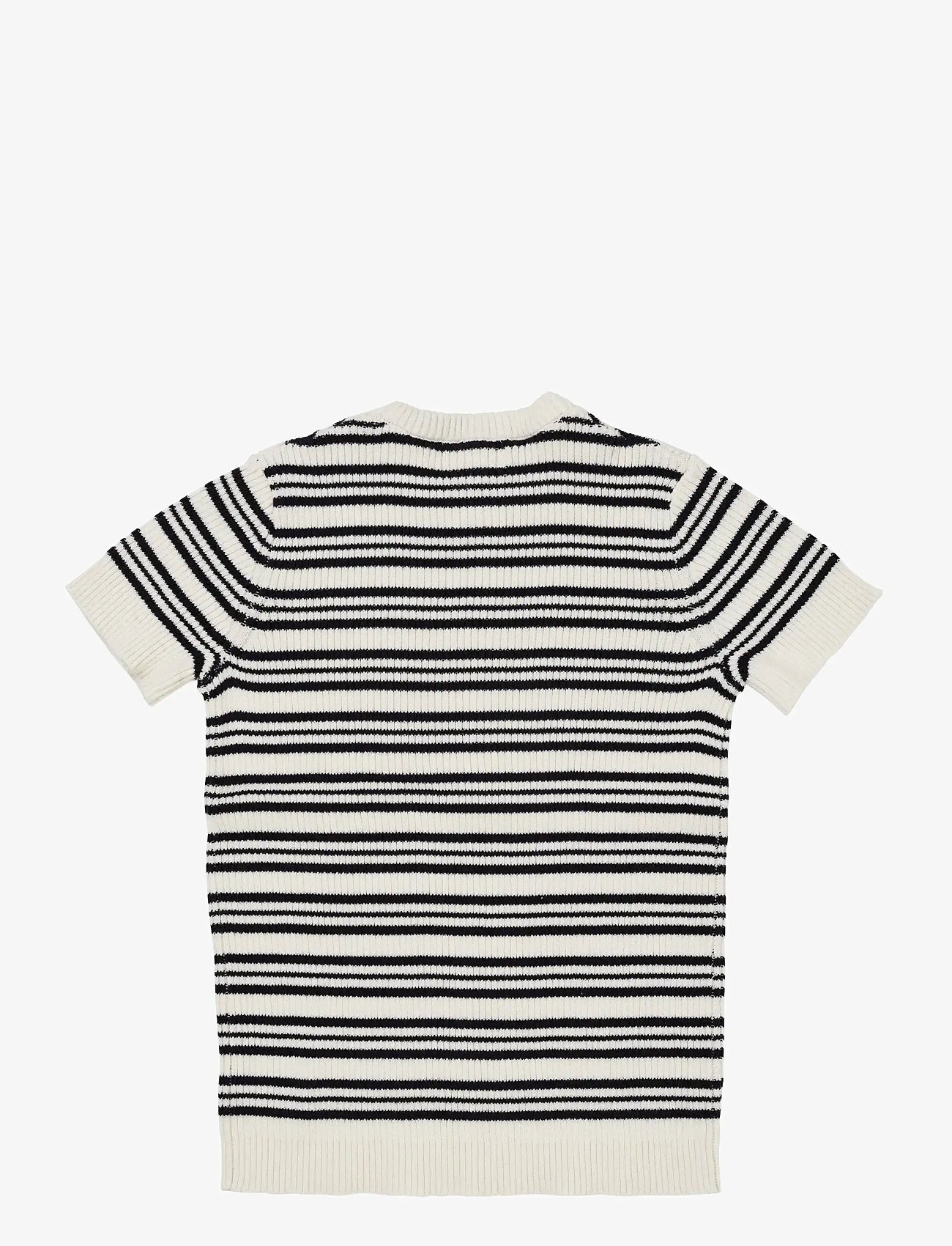 Copenhagen Colors - KNITTED RIB BLOUSE W. SS - kurzärmelige - navy stripe - 1