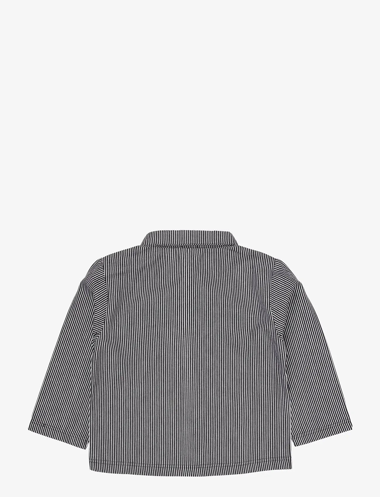 Copenhagen Colors - STRIPED TWILL JACKET W POCKETS - overshirts - navy stripe - 1