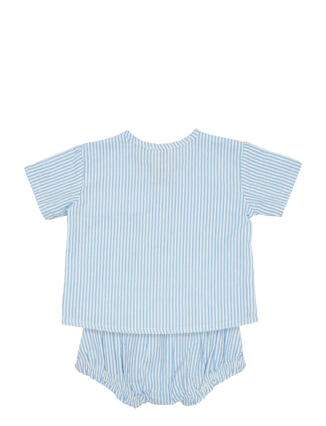 Copenhagen Colors - SEERSUCKER BABY SET - sets mit kurzärmeligem t-shirt - sky blue w cream stripe - 2