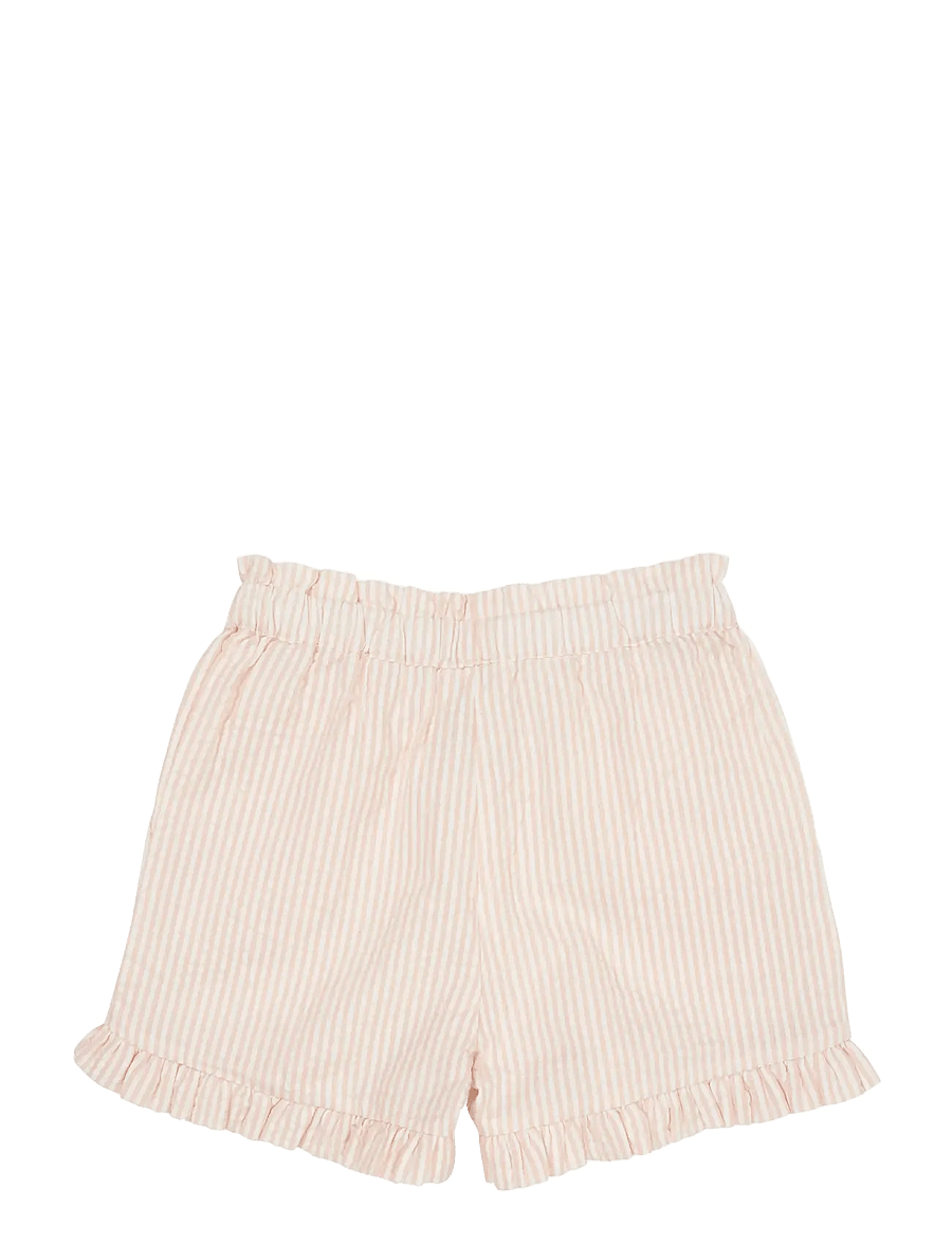 Copenhagen Colors - SEERSUCKER GIRLY SHORTS - casual szorty - dusty rose w cream stripe - 1