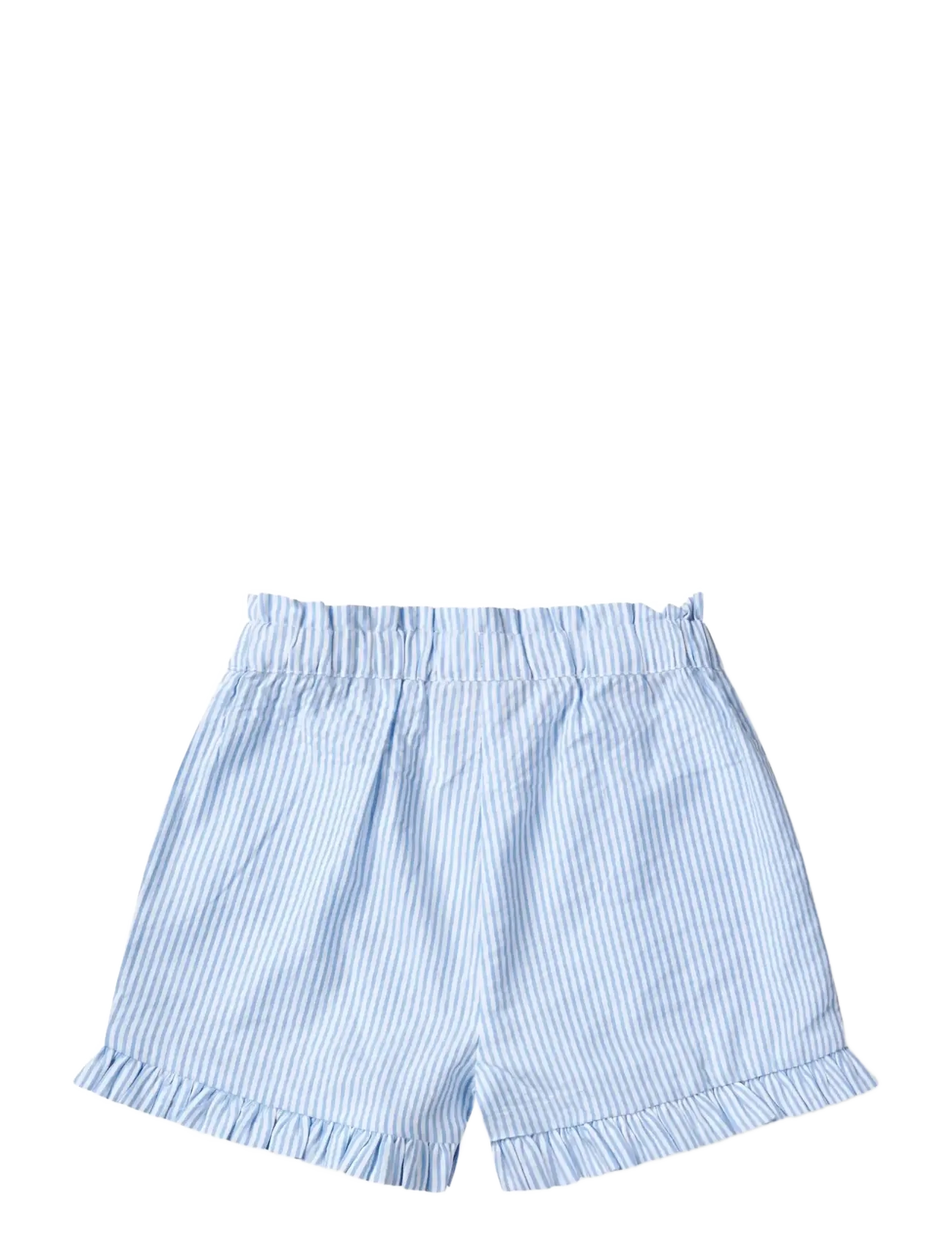Copenhagen Colors - SEERSUCKER GIRLY SHORTS - casual shorts - sky blue w cream stripe - 1