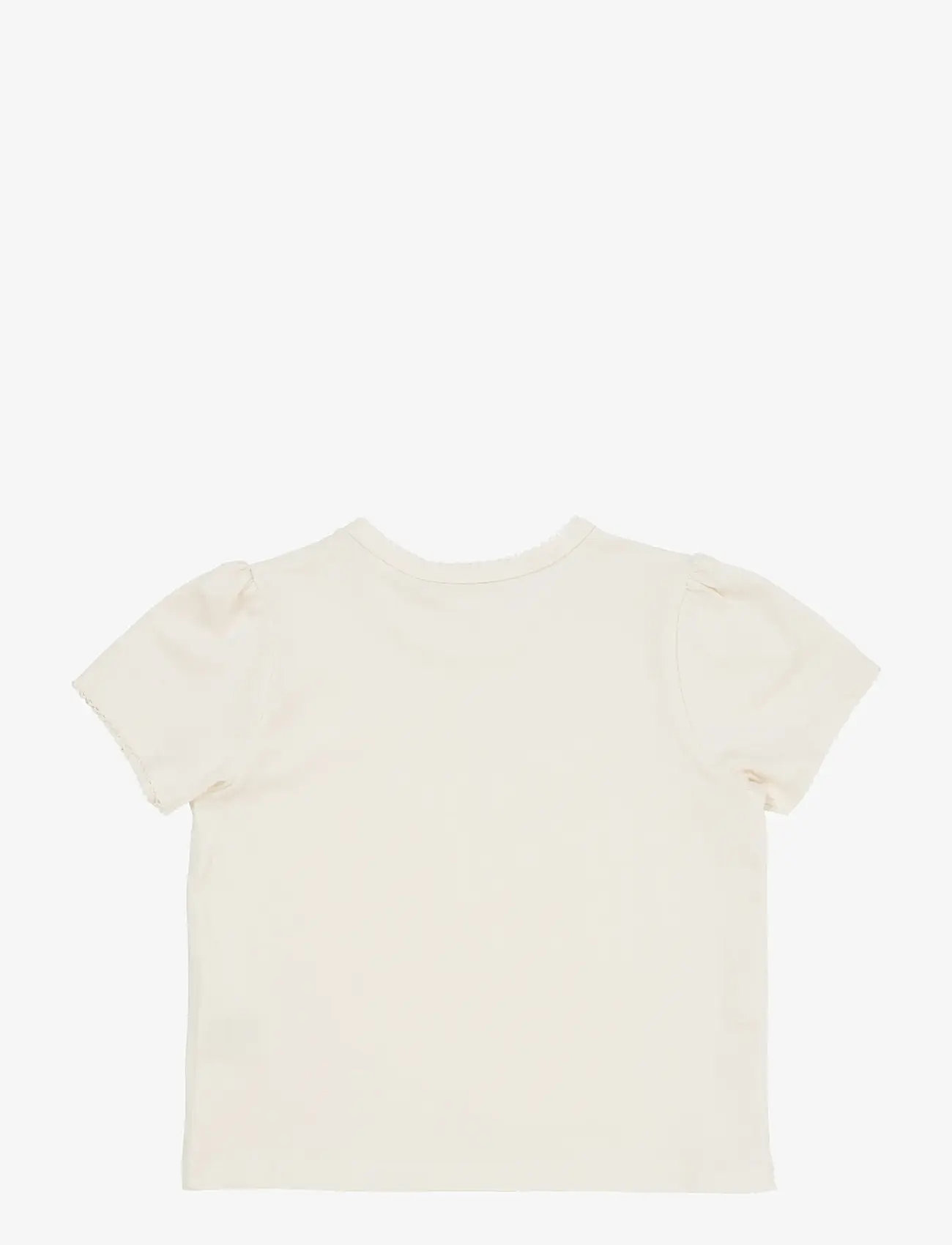 Copenhagen Colors - T-SHIRT W. RUFFLE SLEEVES - kortärmade t-shirts - cream - 1