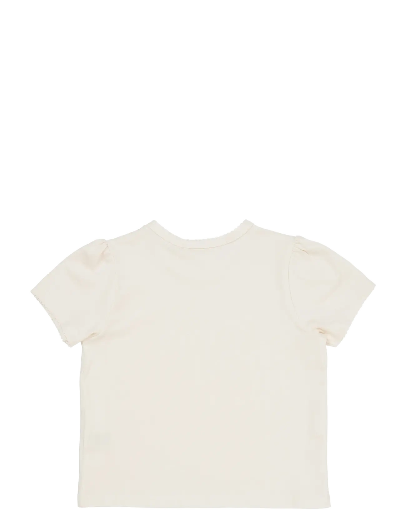 Copenhagen Colors - T-SHIRT W. RUFFLE SLEEVES - kurzärmelige - cream - 1