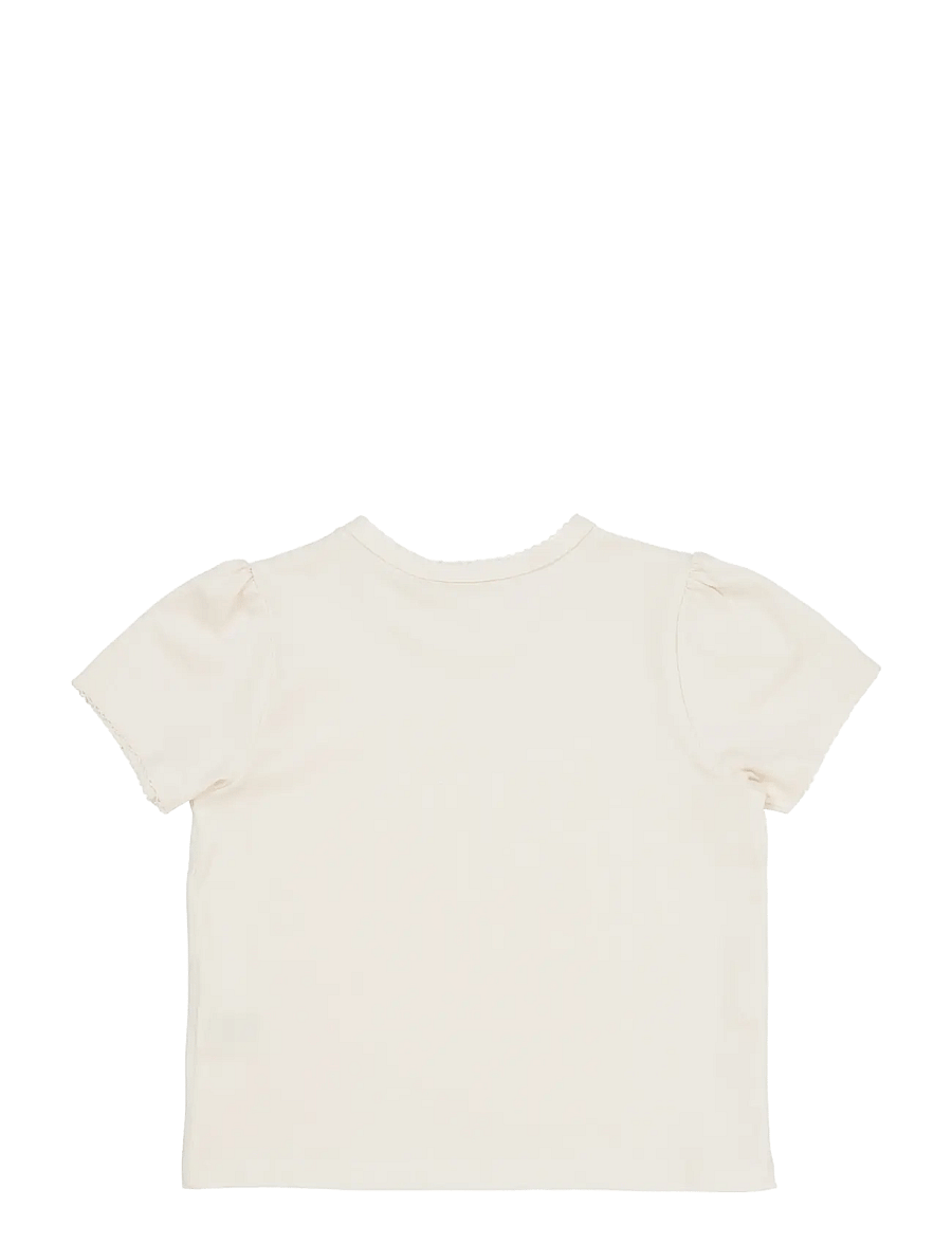 Copenhagen Colors - T-SHIRT W. RUFFLE SLEEVES - kurzärmelige - cream - 1