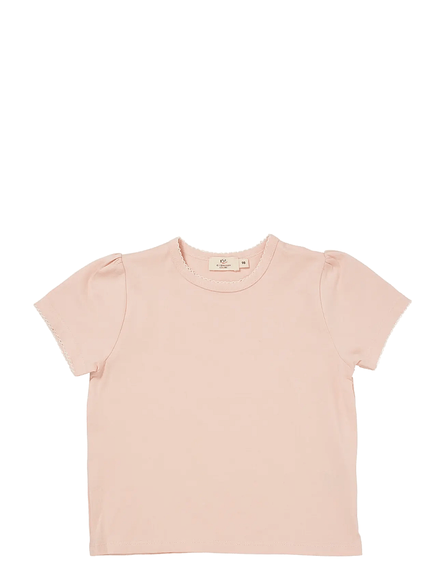 Copenhagen Colors - T-SHIRT W. RUFFLE SLEEVES - kurzärmelige - dusty rose - 0