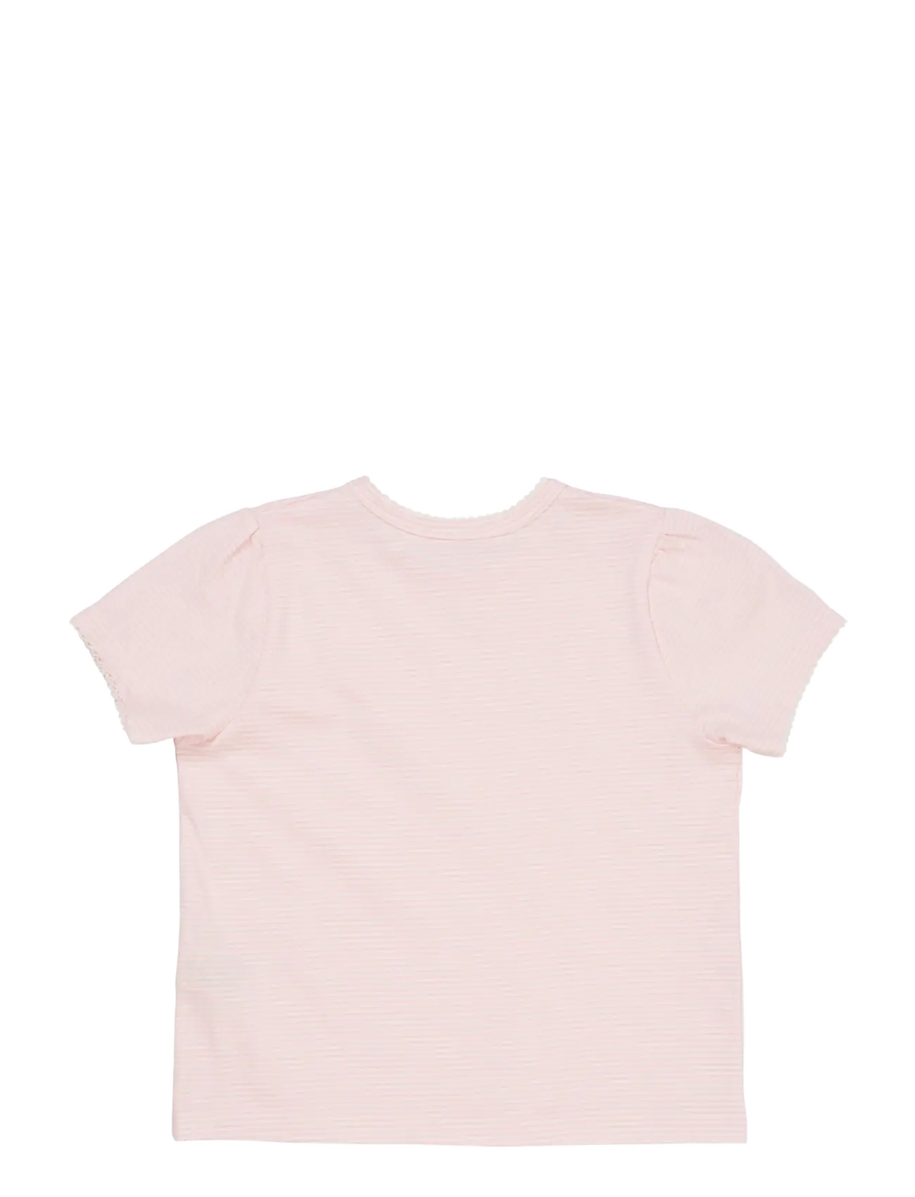 Copenhagen Colors - STRIPED T-SHIRT W. RUFFLE SLEEVES - kortærmede t-shirts - ballerina/cream stripe - 1