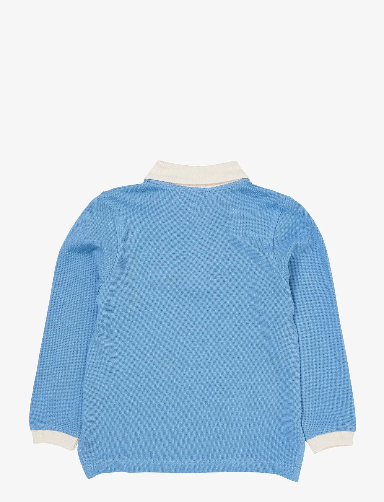 Copenhagen Colors - PIQUE LS POLOSHIRT W. SLIT - sky blue comb. - 1