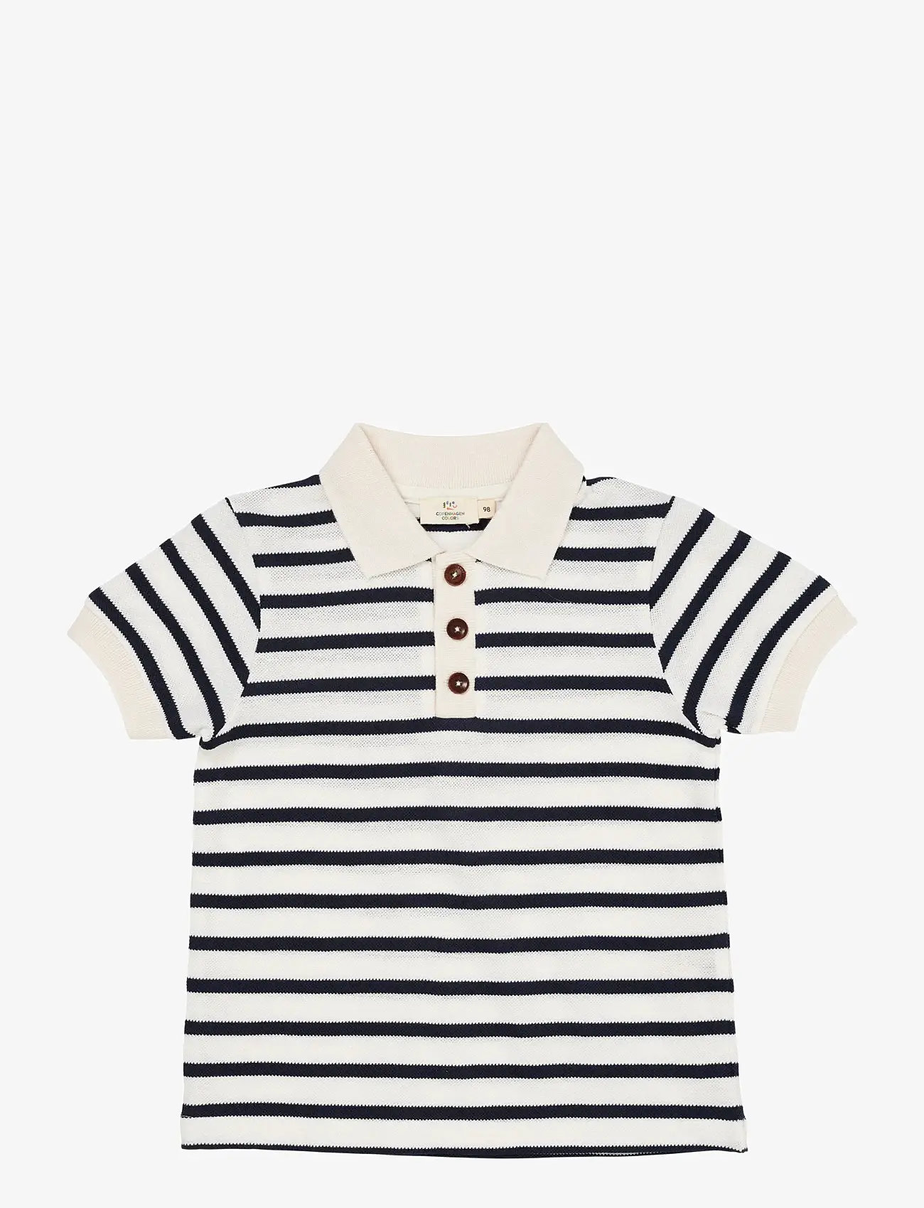 Copenhagen Colors - PIQUE STRIPE POLOSHIRT W. SS - navy stripe - 0