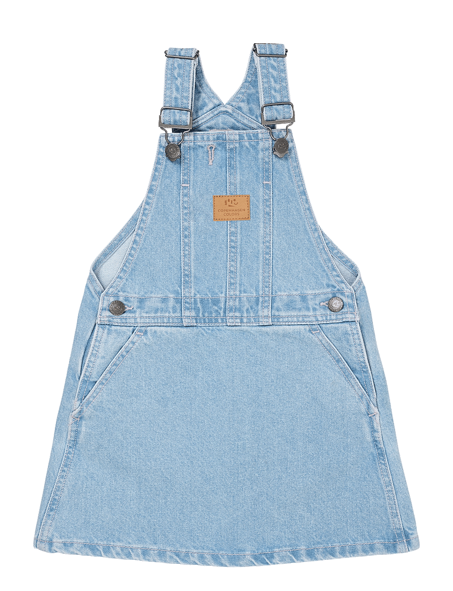 Copenhagen Colors - ORGANIC DENIM SPENCER DRESS W HEART - robes pour bébés sans manches - super lt blue indigo washed - 1