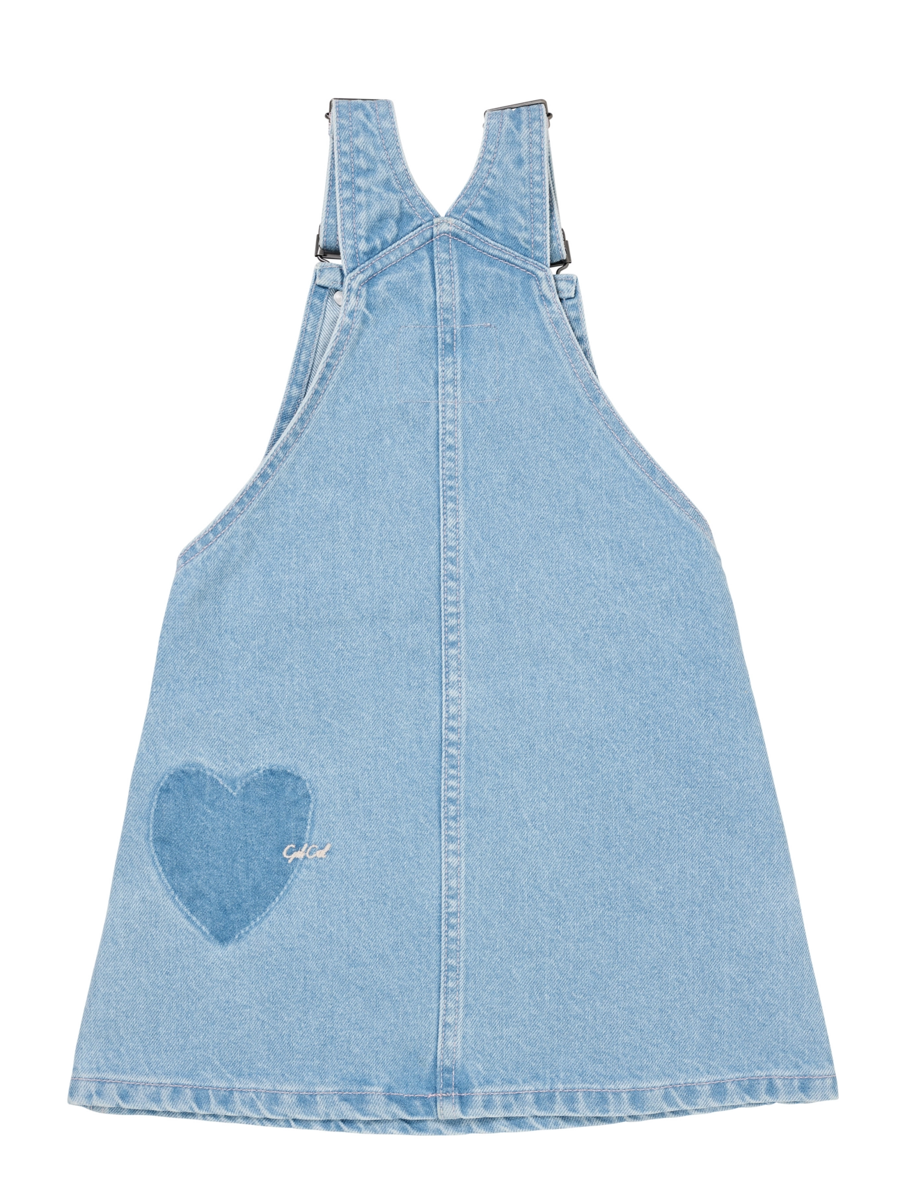Copenhagen Colors - ORGANIC DENIM SPENCER DRESS W HEART - robes pour bébés sans manches - super lt blue indigo washed - 2