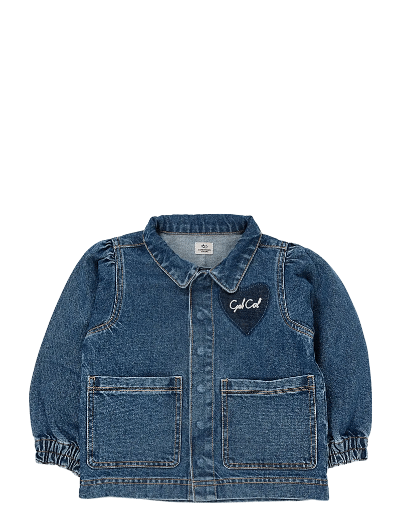 Copenhagen Colors - ORGANIC DENIM HEARTS JACKET - denimjakker - indigo blue washed - 0