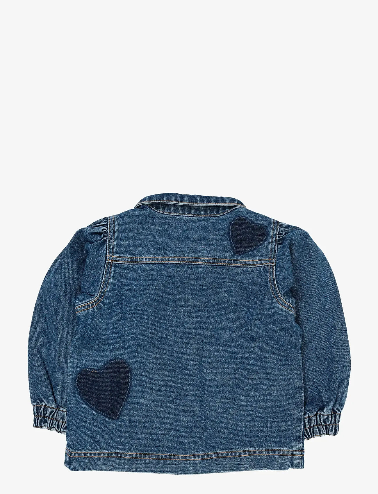 Copenhagen Colors - ORGANIC DENIM HEARTS JACKET - jeansjackor - indigo blue washed - 1