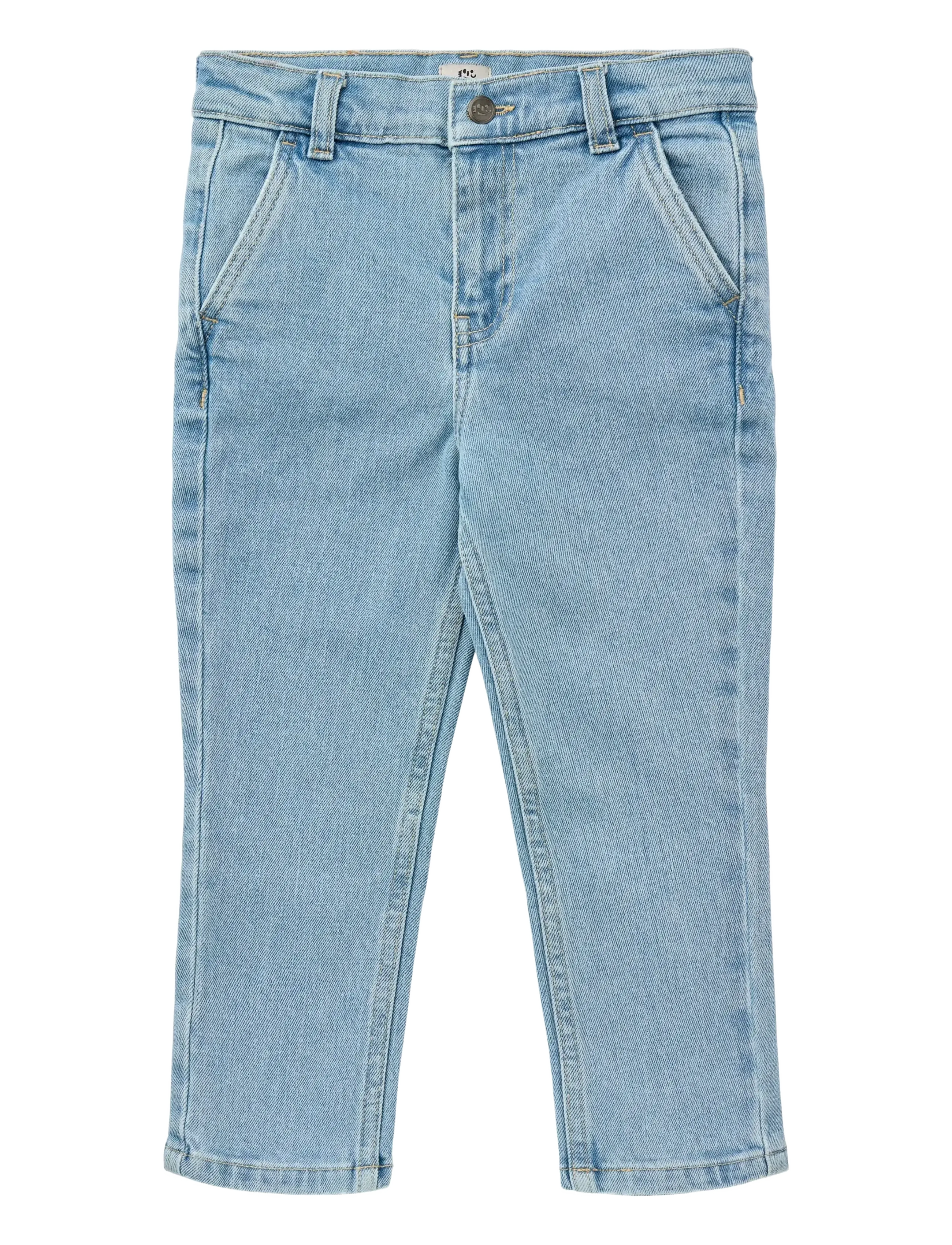 Copenhagen Colors Organic Denim Chinos Pants Slim Fit, Børn, Børne Slim Fit Denim Chinos, Blå, Str: 152