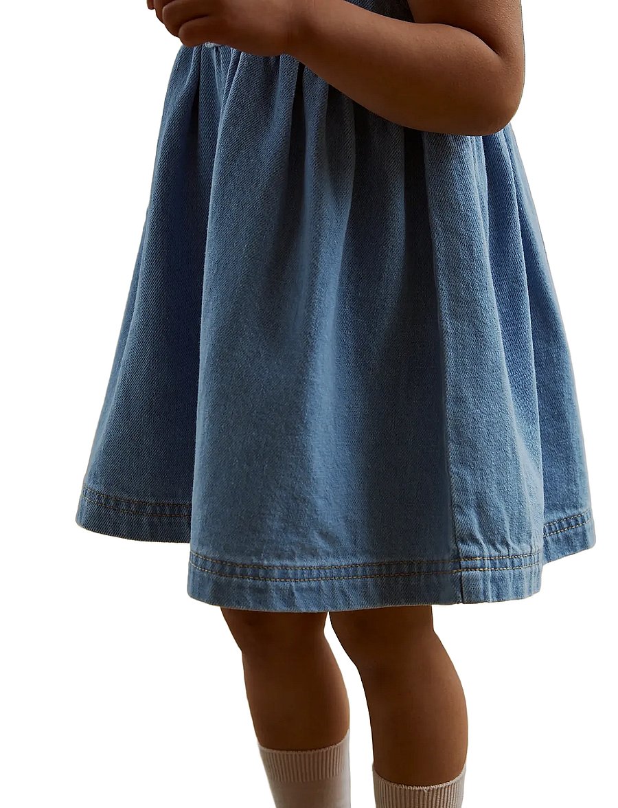 Copenhagen Colors - ORGANIC DENIM DRESS W COLLAR - Ärmlösa vardagsklänningar - super lt blue indigo washed - 3