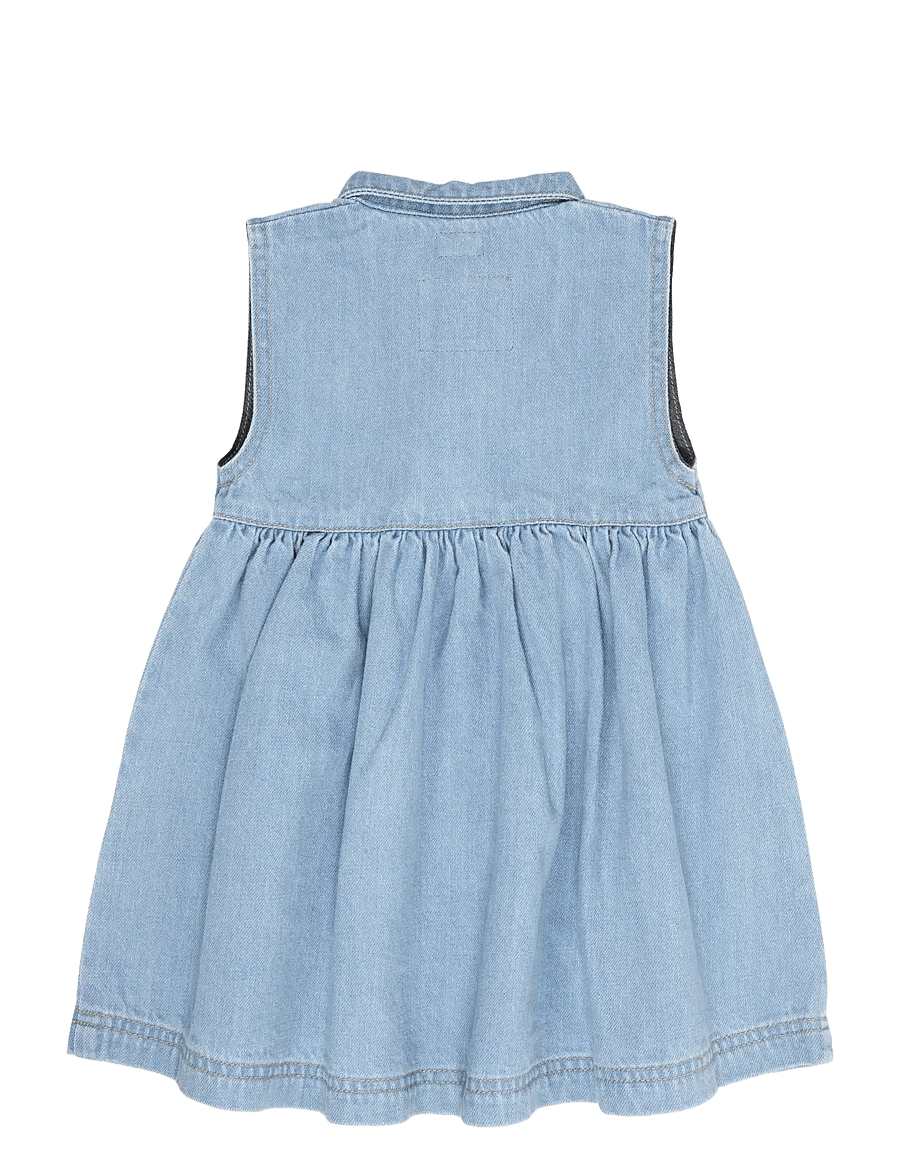 Copenhagen Colors - ORGANIC DENIM DRESS W COLLAR - Ärmlösa vardagsklänningar - super lt blue indigo washed - 2