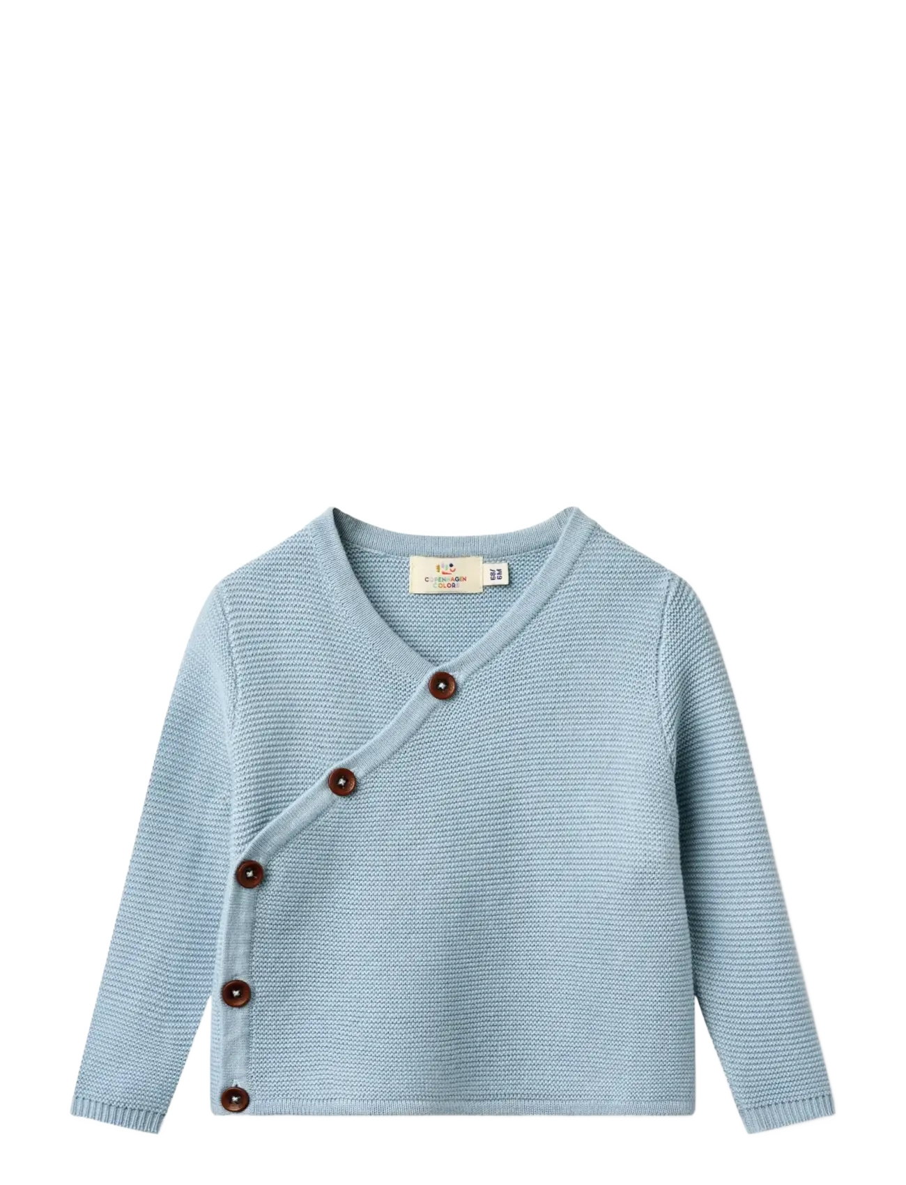 Copenhagen Colors BABY CROSS-OVER CARDIGAN -  - DUSTY BLUE / blue