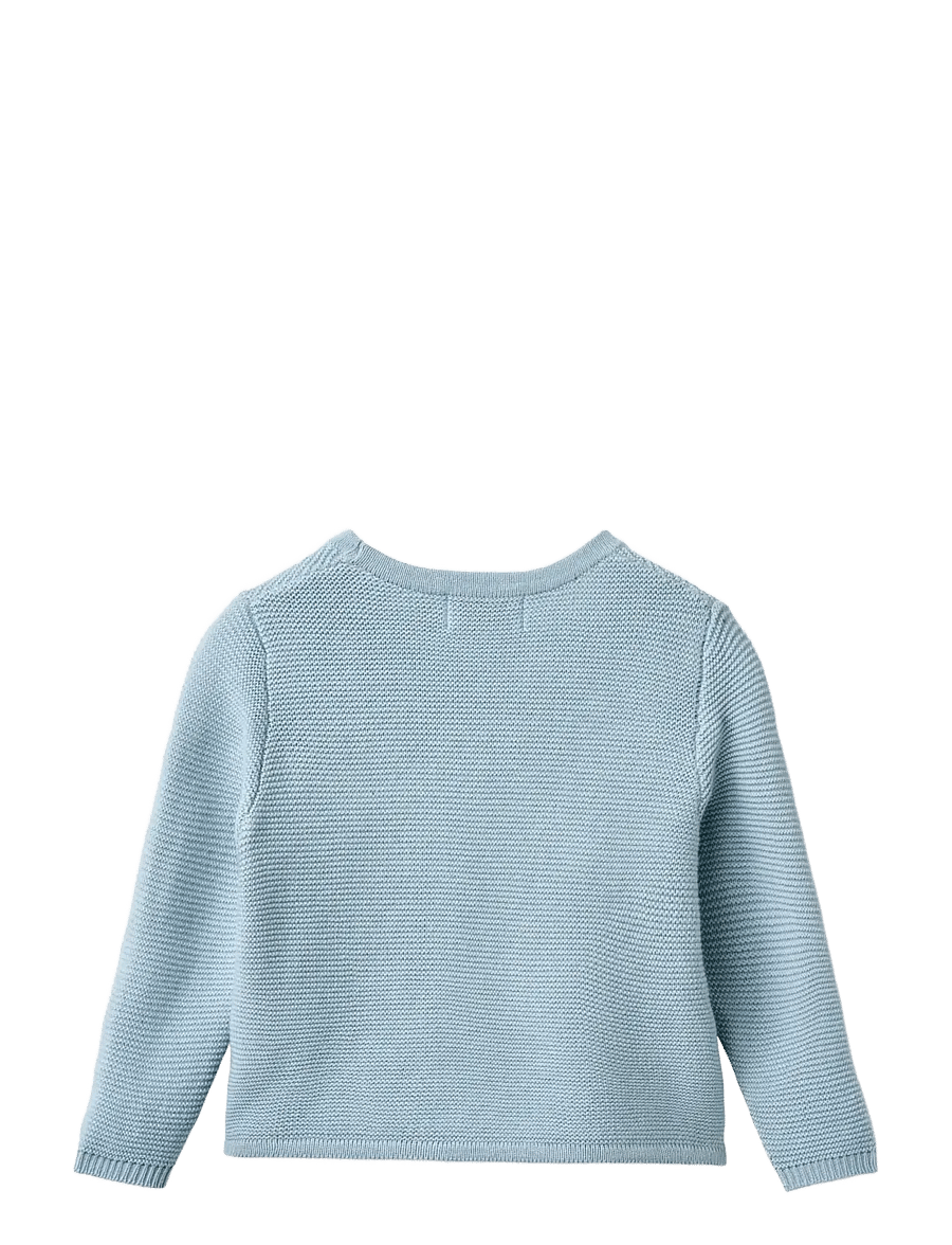 Copenhagen Colors - BABY CROSS-OVER CARDIGAN - cardigans - dusty blue - 1