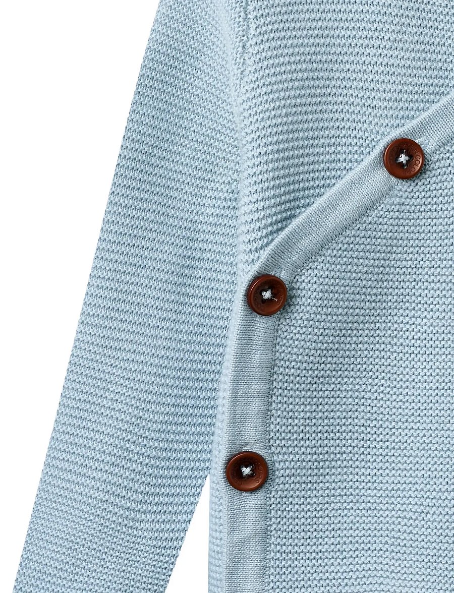 Copenhagen Colors - BABY CROSS-OVER CARDIGAN - cardigans - dusty blue - 2