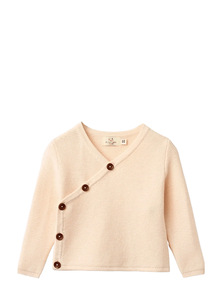 Copenhagen Colors - BABY CROSS-OVER CARDIGAN - cardigans - soft pink - 0