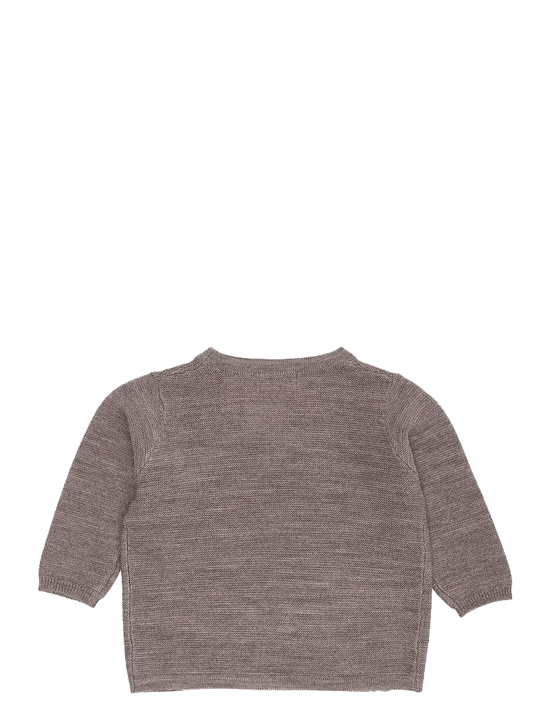 Copenhagen Colors - MERINO BABY CROSS-OVER CARDIGAN IN GARTER STITCH - koftor - natural mel - 1