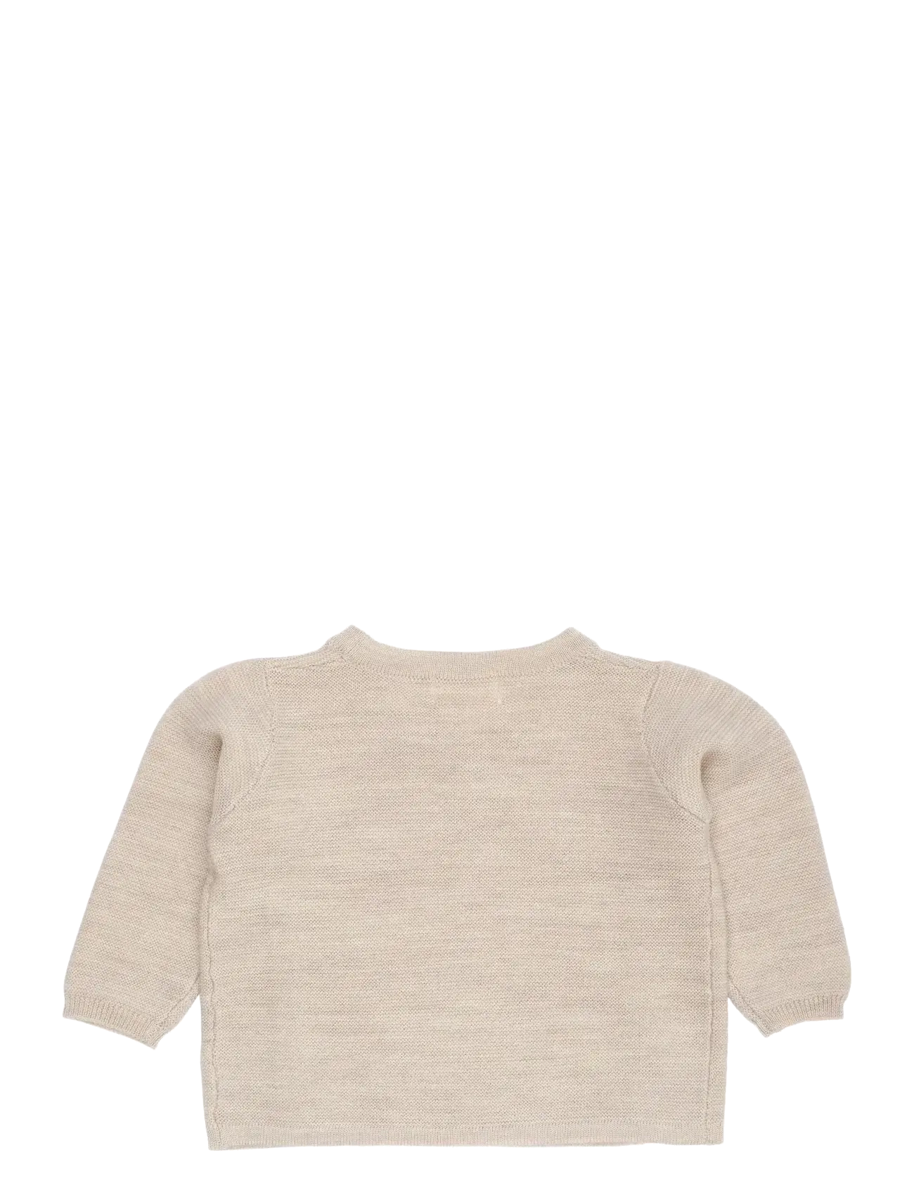 Copenhagen Colors - MERINO BABY CROSS-OVER CARDIGAN IN GARTER STITCH - gilets - pale cream mel - 1
