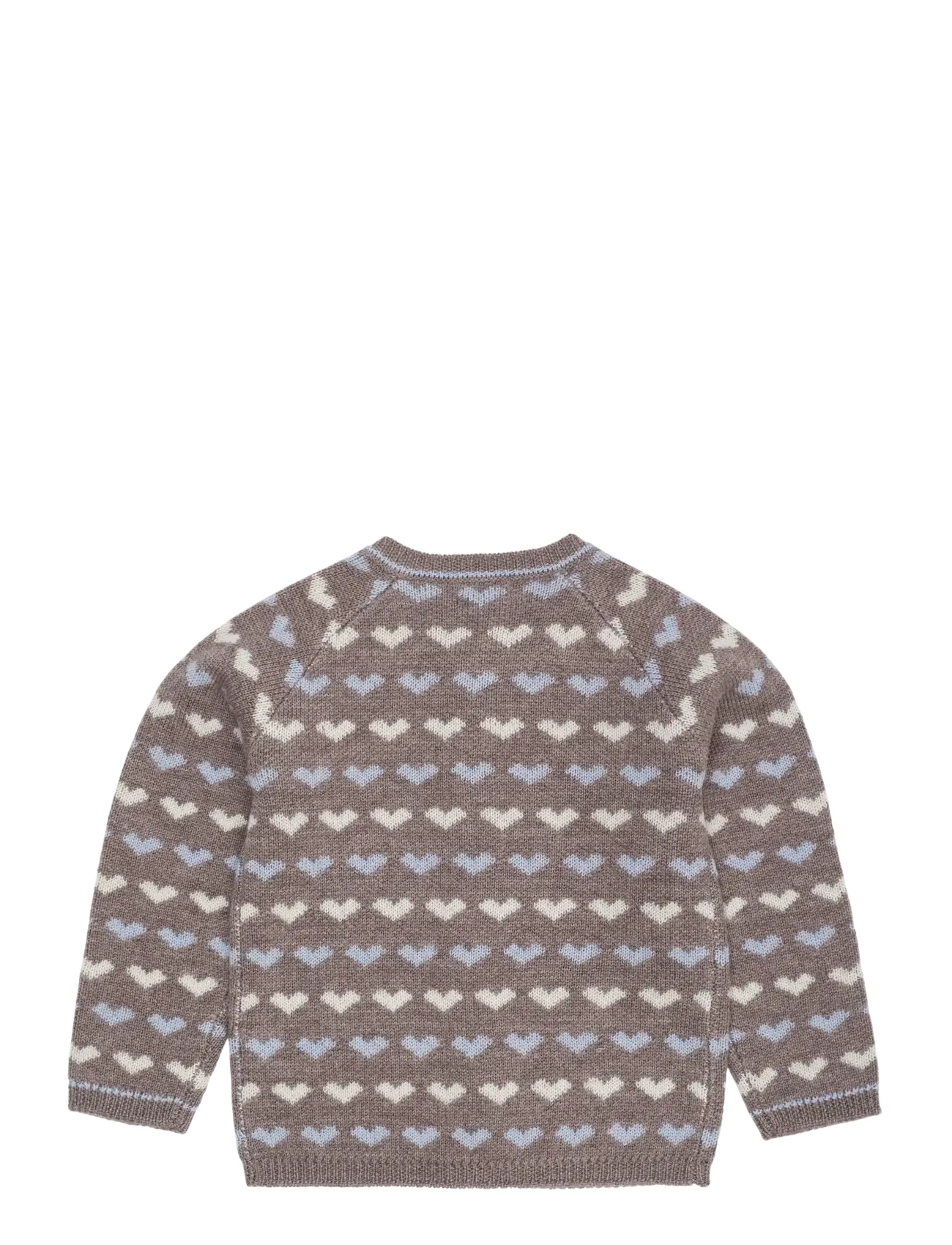 Copenhagen Colors - MERINO HEART CARDIGAN - naturalmel./dusty blue comb - 1