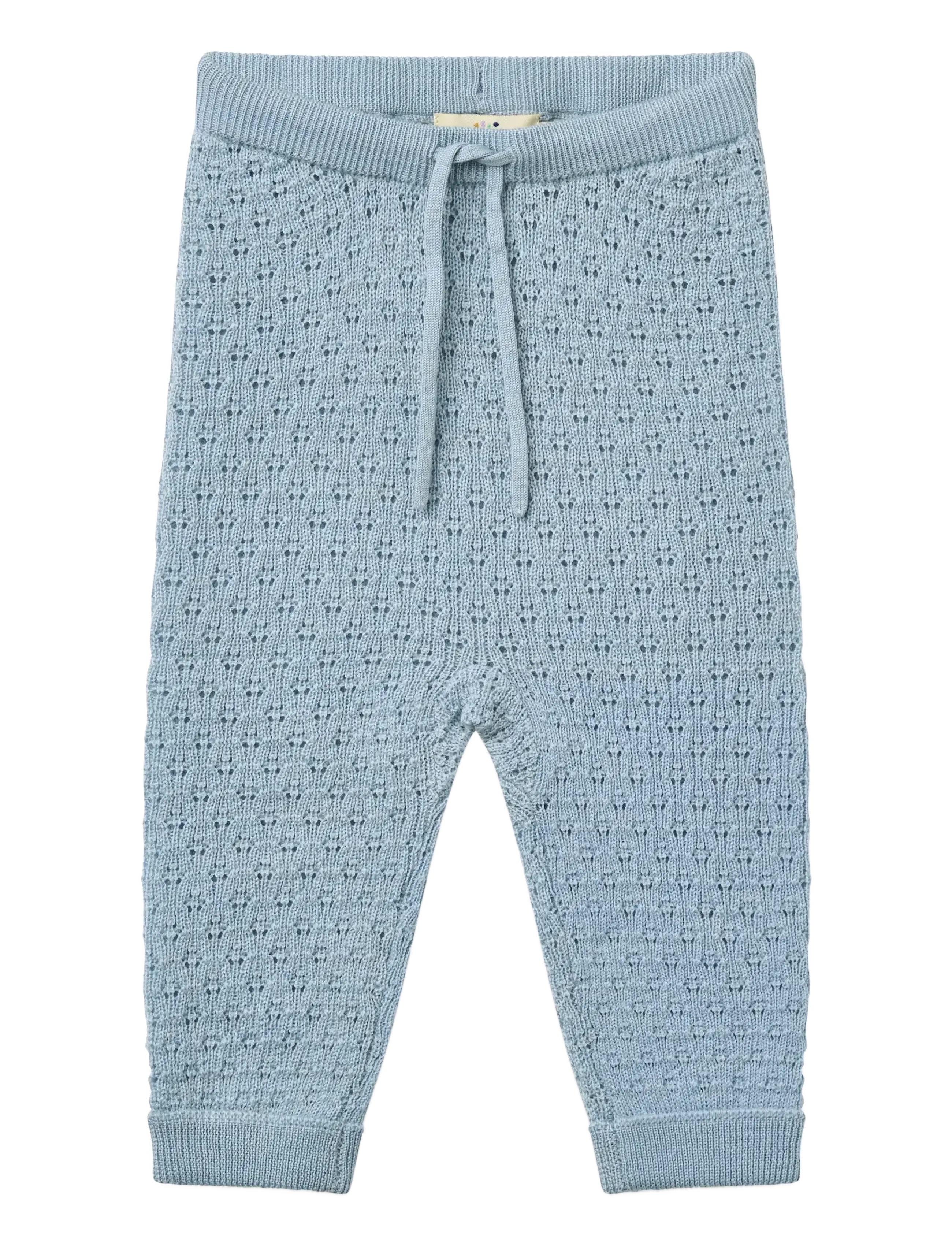 Copenhagen Colors Merino Pattern Baby Leggings - Baby 44-92 - DUSTY BLUE / blue
