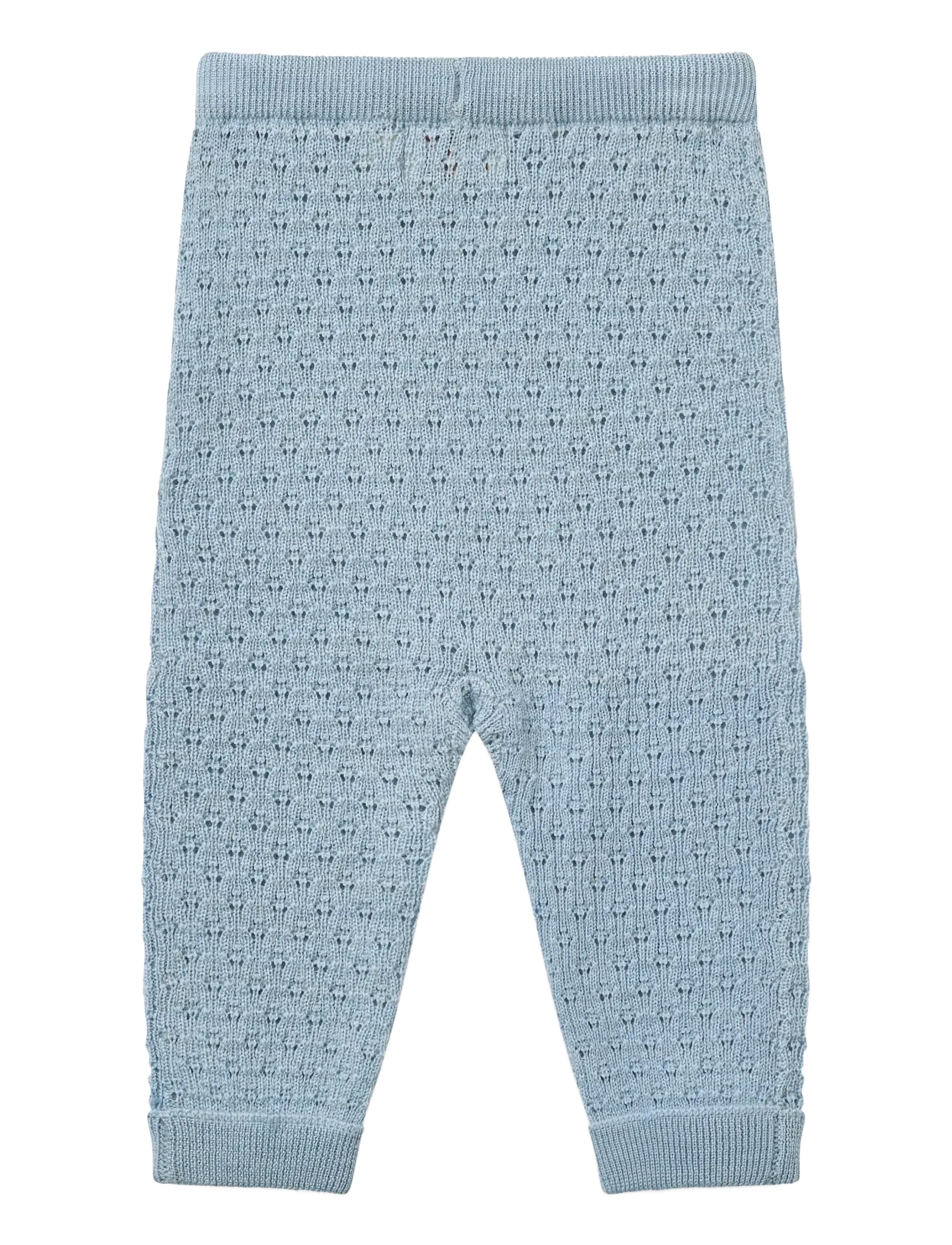 Copenhagen Colors - Merino Pattern Baby Leggings - underställ baby - dusty blue - 2