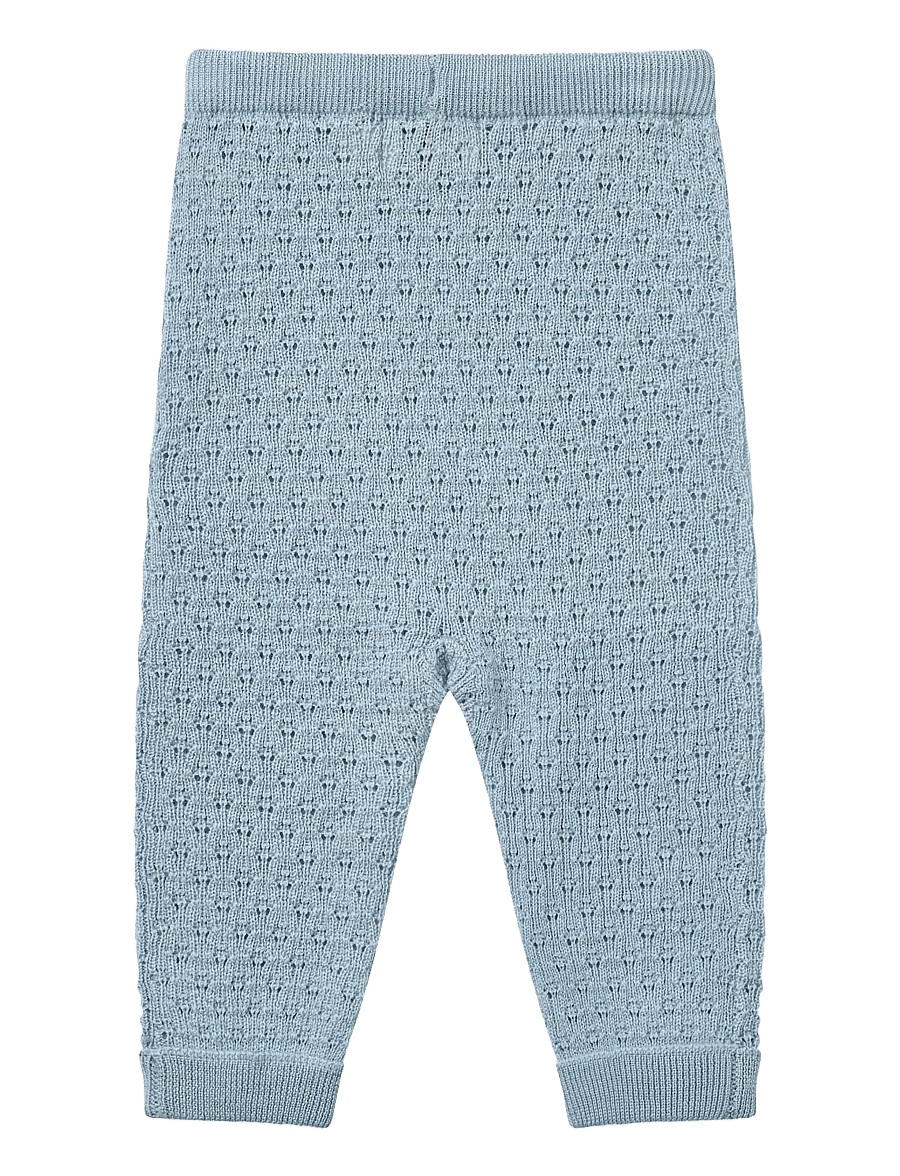 Copenhagen Colors - Merino Pattern Baby Leggings - underställ baby - dusty blue - 2