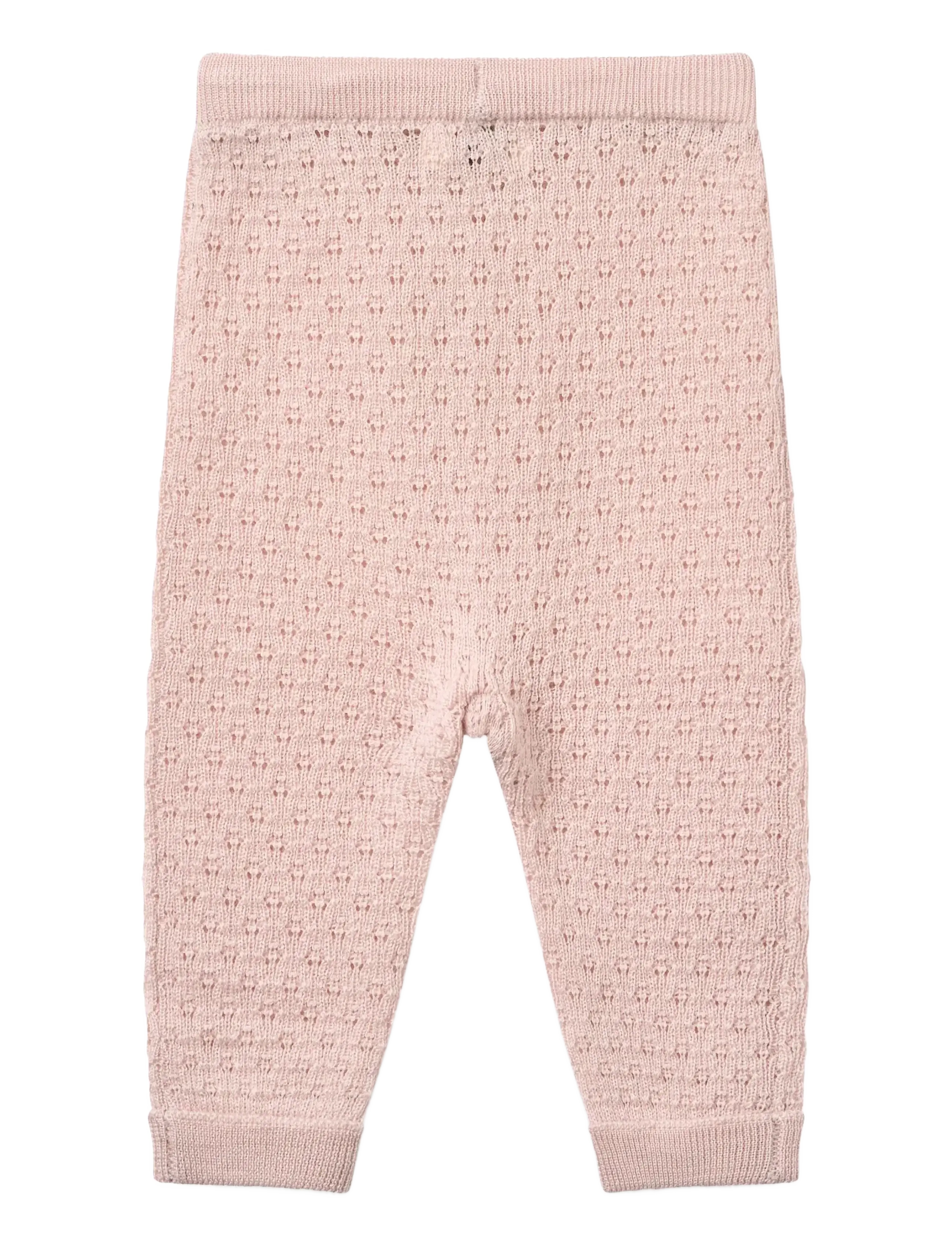 Copenhagen Colors - Merino Pattern Baby Leggings - beebi alusriided - soft pink - 1