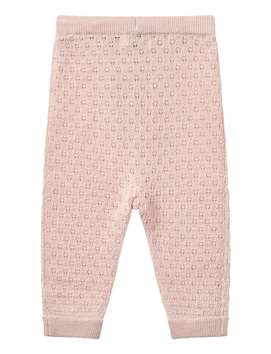 Copenhagen Colors - Merino Pattern Baby Leggings - beebi alusriided - soft pink - 1
