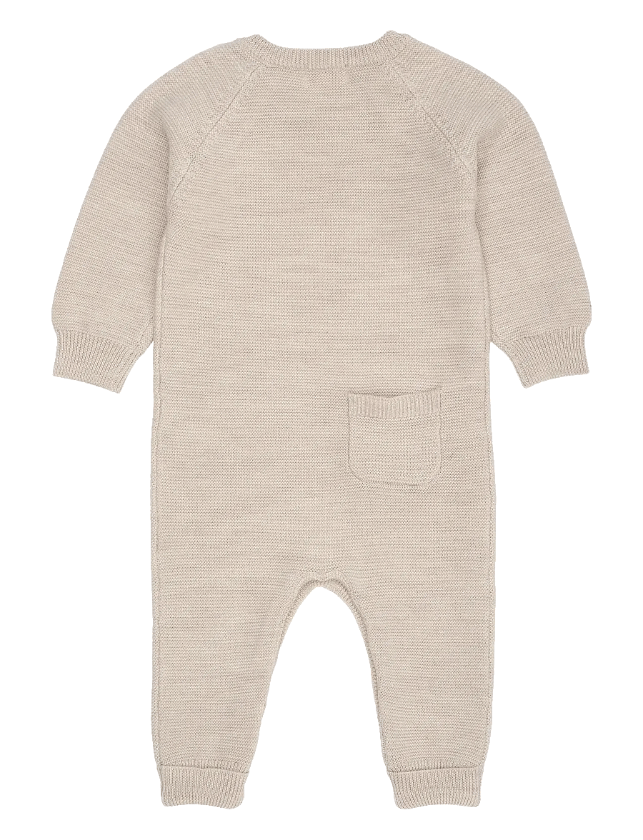 Copenhagen Colors - MERINO BABY FULL BODY IN GARTER STITCH - À manches longues - pale cream mel - 1