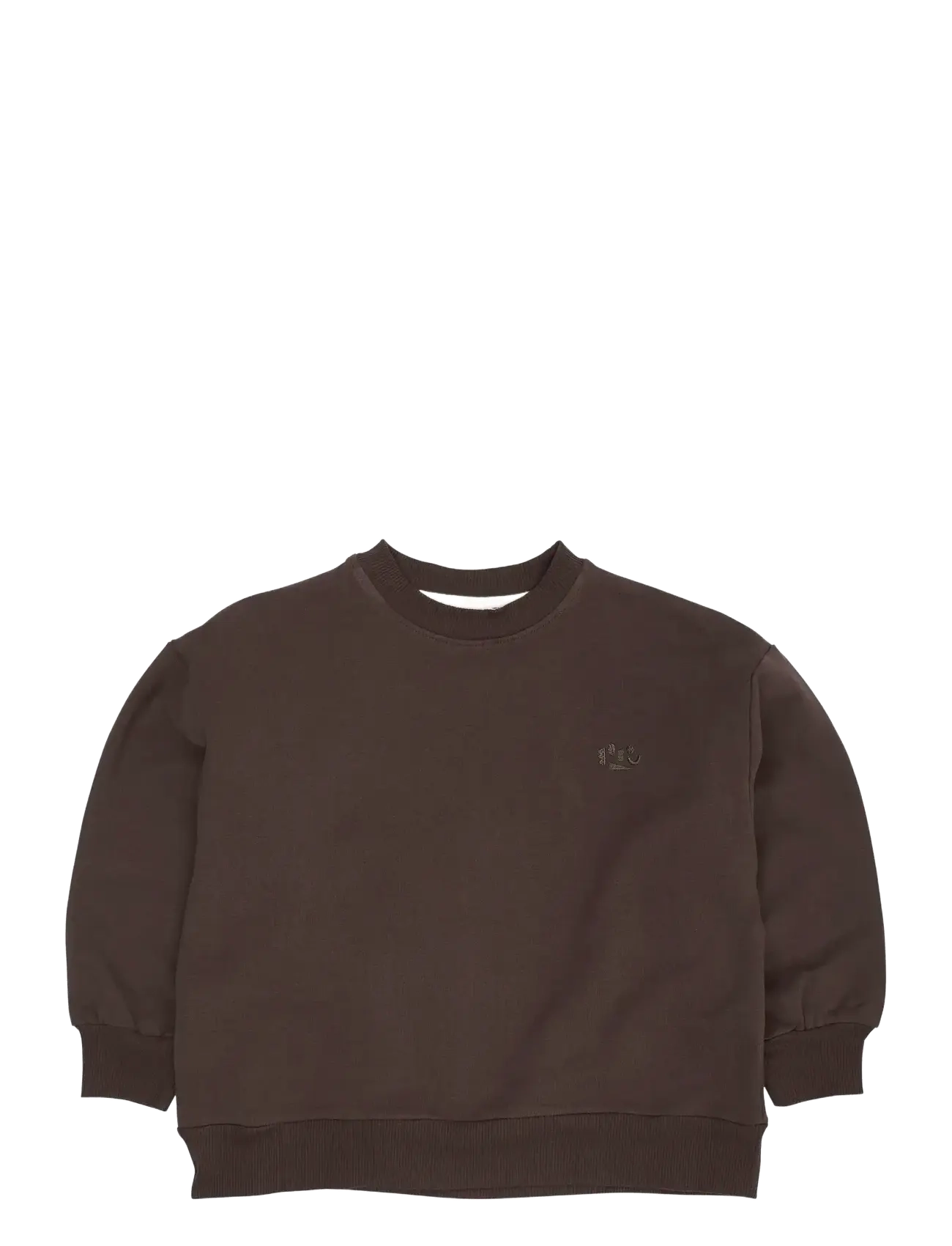 CLASSIC SWEATSHIRT W. LOGO EMB. - BROWN MEL