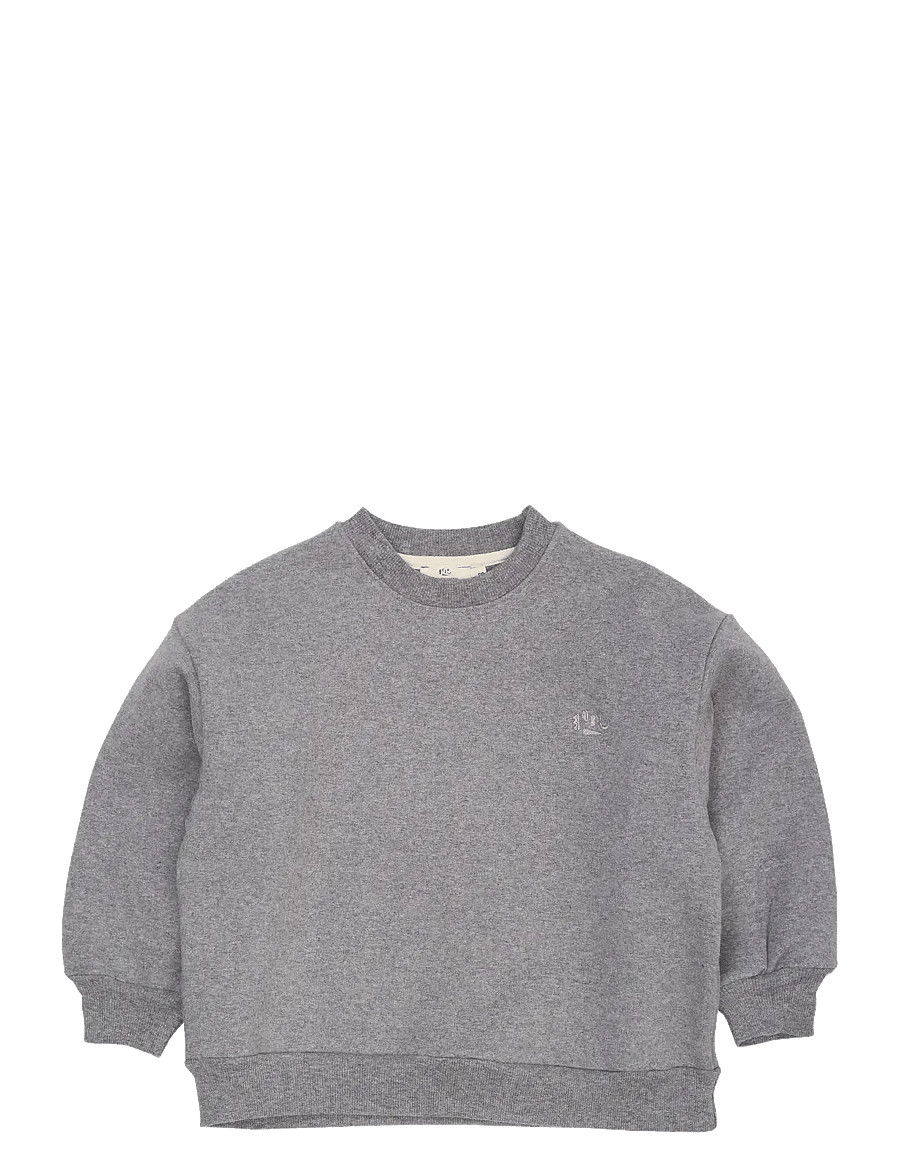 Copenhagen Colors - CLASSIC SWEATSHIRT W. LOGO EMB. - sweatshirts - dk grey mel - 0