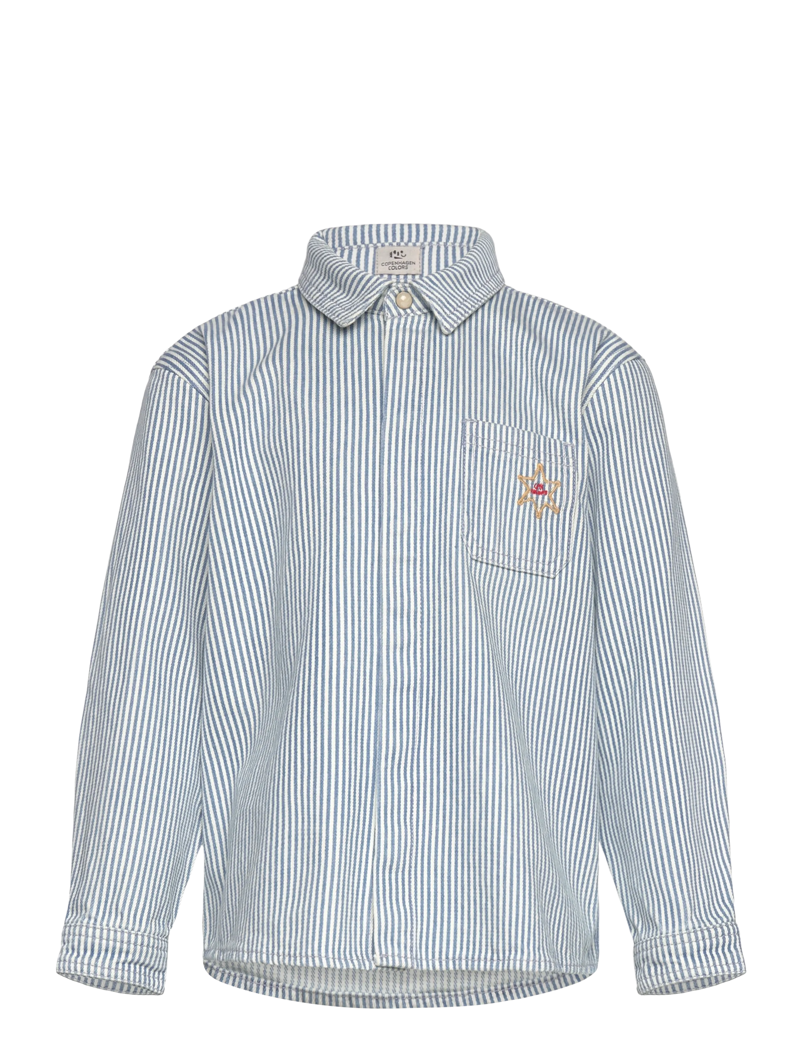 Copenhagen Colors Y/D STRIPE TWILL OVERSHIRT - Clothing - DENIM BLUE STRIPE / blue