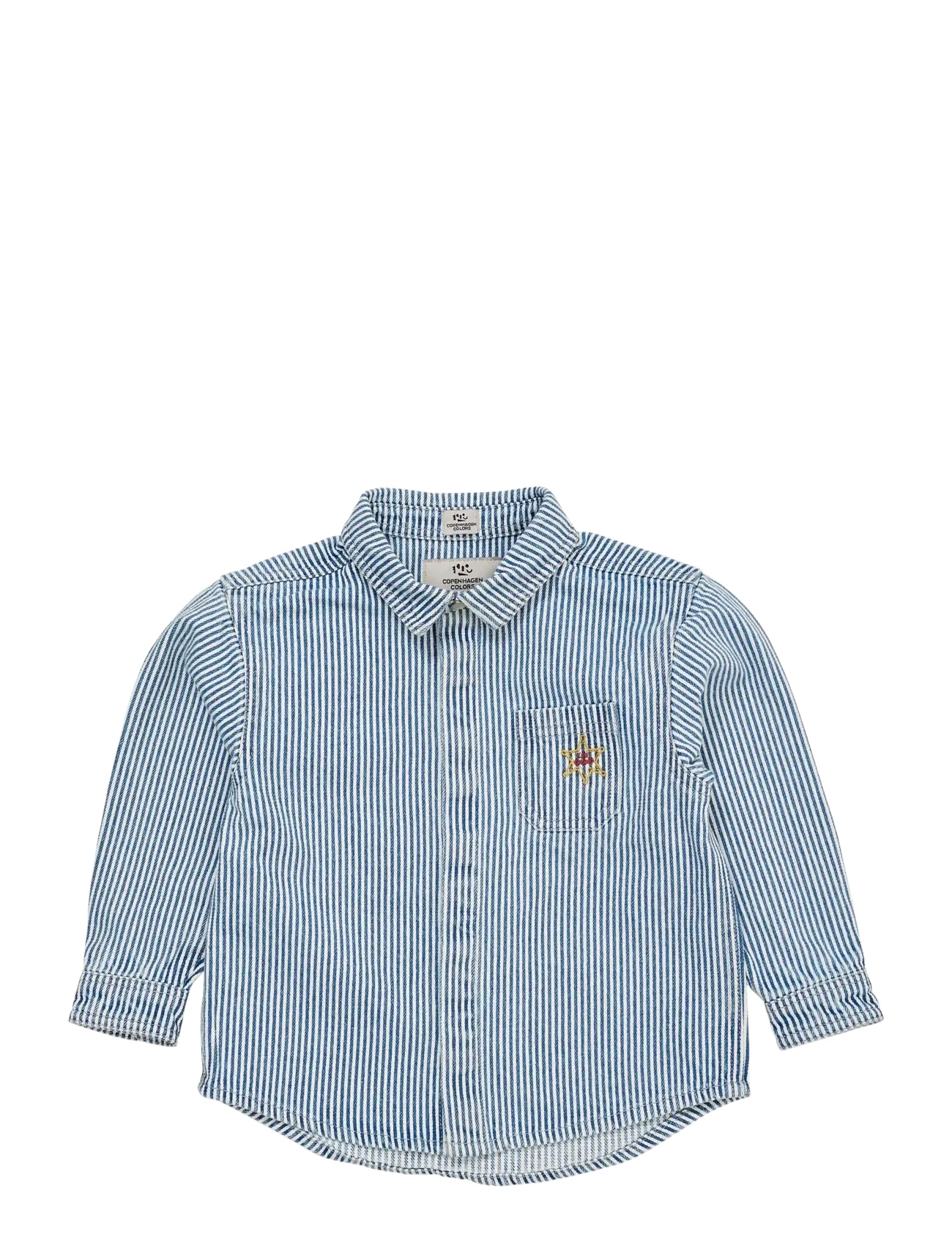 Copenhagen Colors Y/D STRIPE TWILL OVERSHIRT - App deal - DENIM BLUE STRIPE / blue
