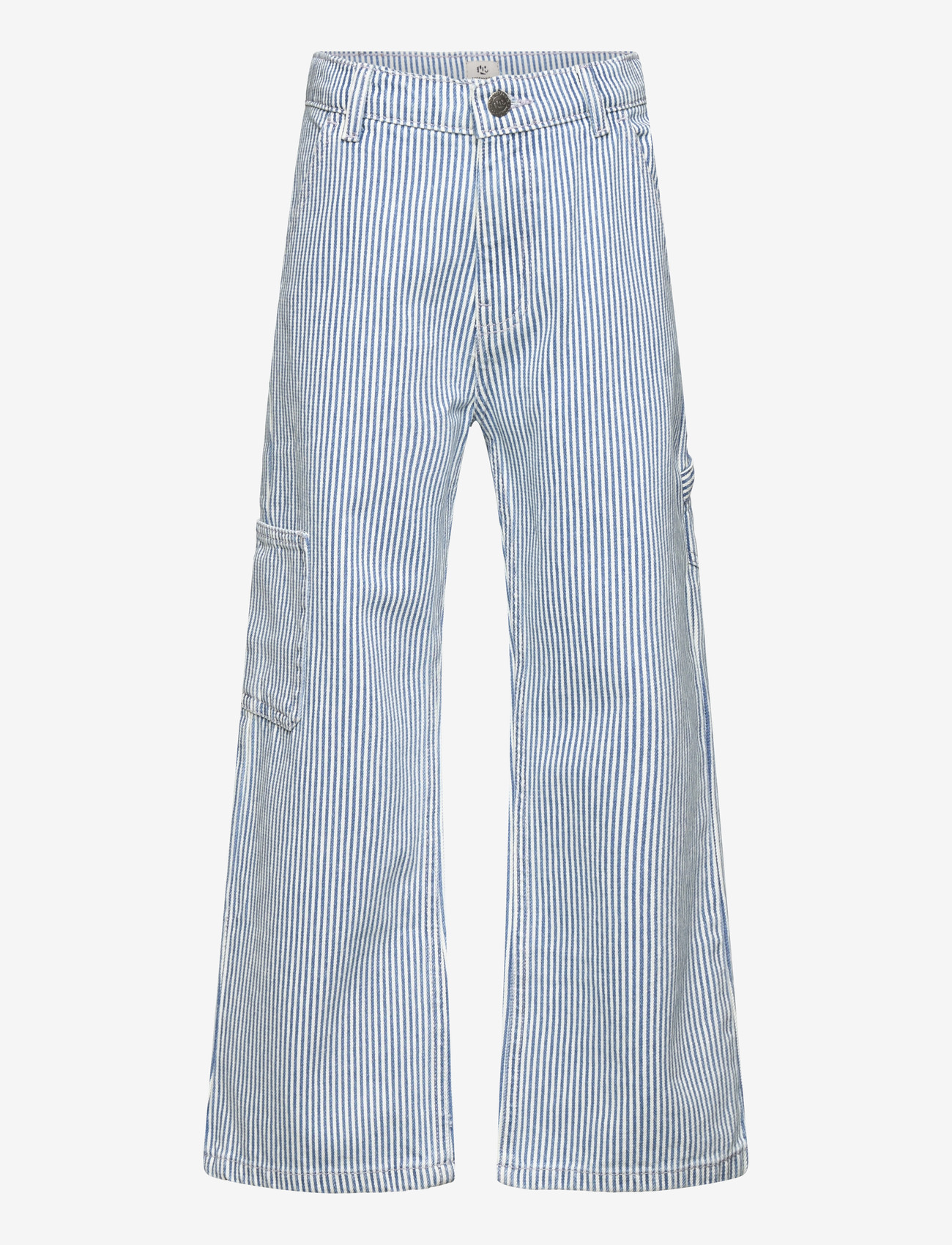 Copenhagen Colors - Y/D STRIPE TWILL CARGO PANTS W. ADJ. WAIST - cargobyxor - denim blue stripe - 0