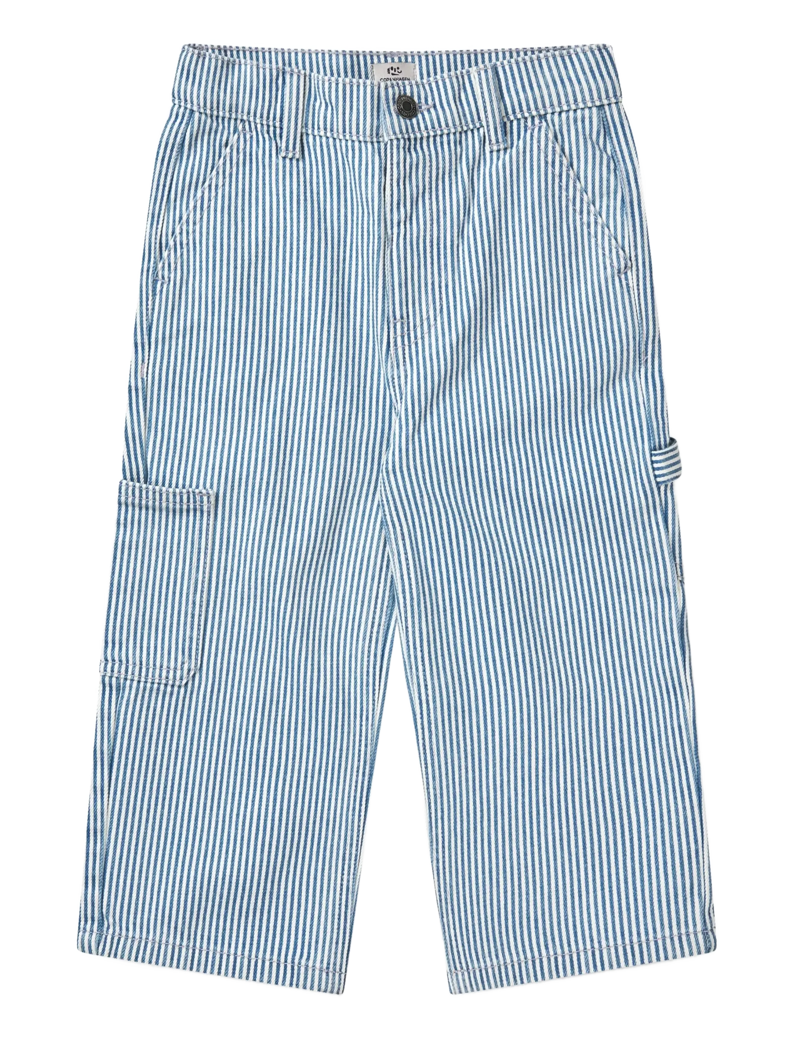 Copenhagen Colors Y/D STRIPE TWILL CARGO PANTS W. ADJ. WAIST - Vêtements - DENIM BLUE STRIPE / blue
