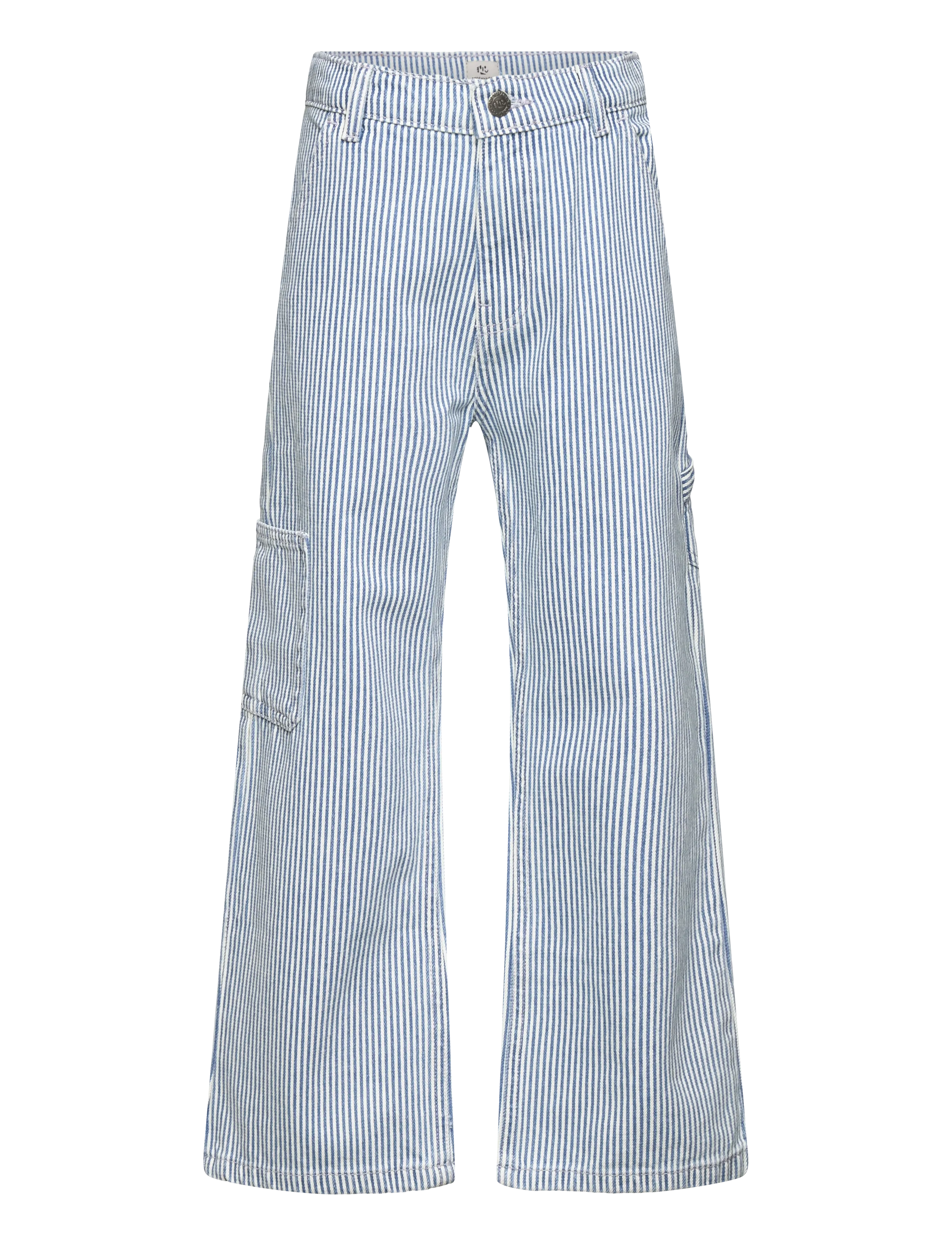 Y/D STRIPE TWILL CARGO PANTS W. ADJ. WAIST - DENIM BLUE STRIPE