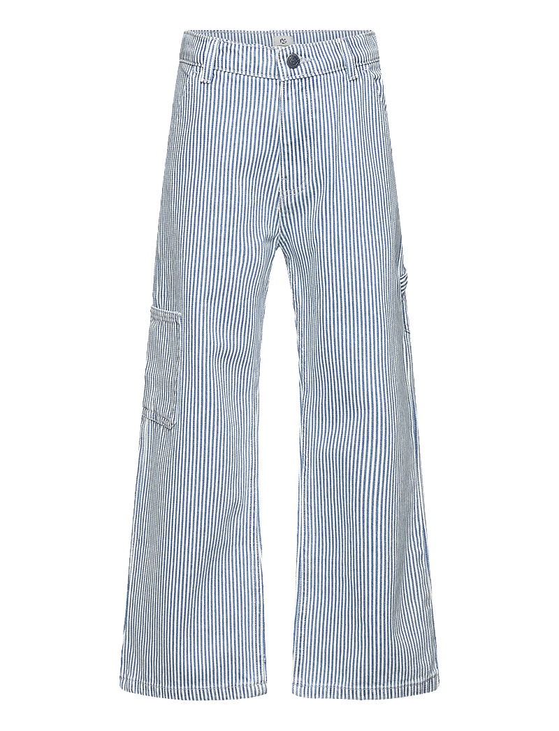 Copenhagen Colors - Y/D STRIPE TWILL CARGO PANTS W. ADJ. WAIST - cargobyxor - denim blue stripe - 0