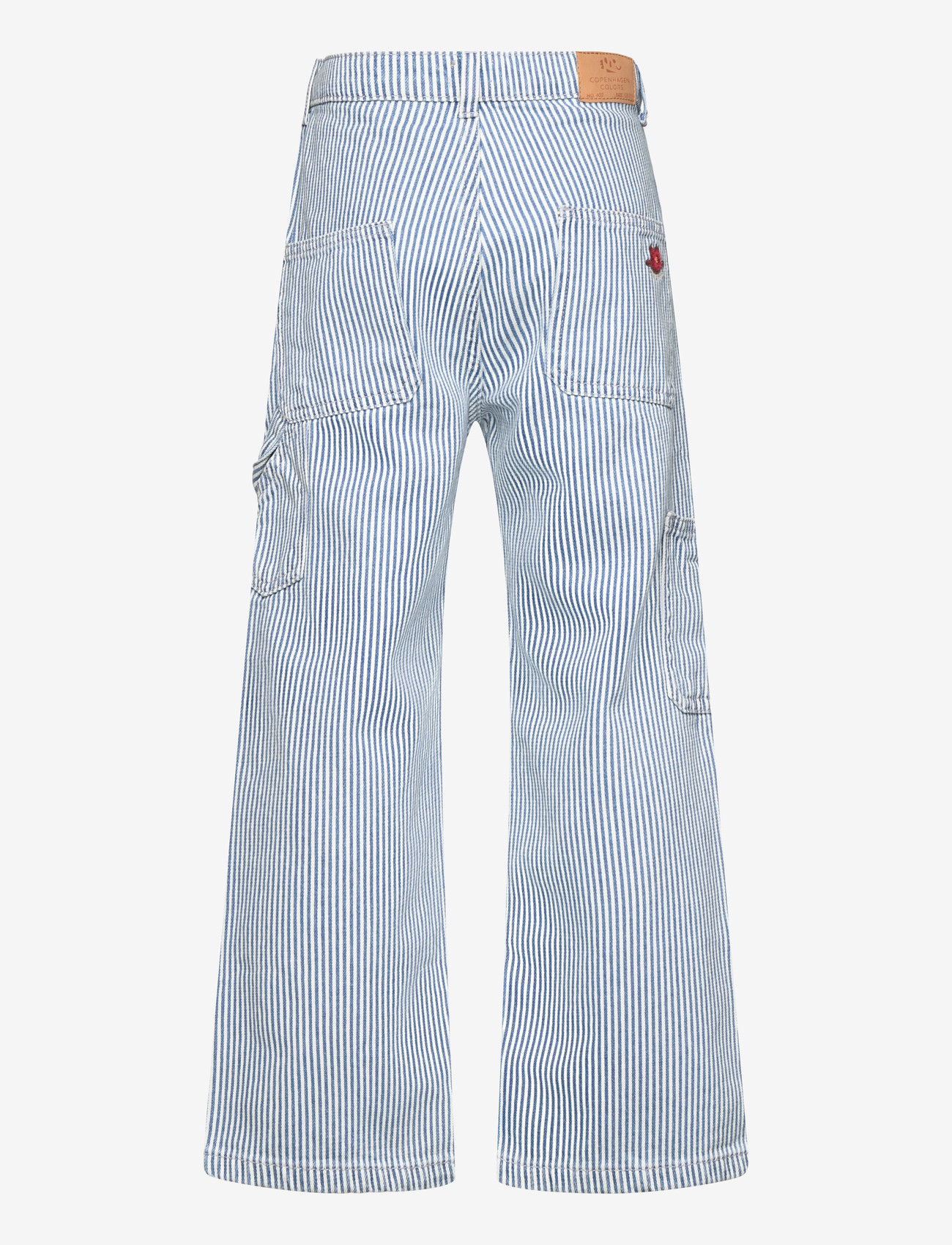 Copenhagen Colors - Y/D STRIPE TWILL CARGO PANTS W. ADJ. WAIST - cargobyxor - denim blue stripe - 1