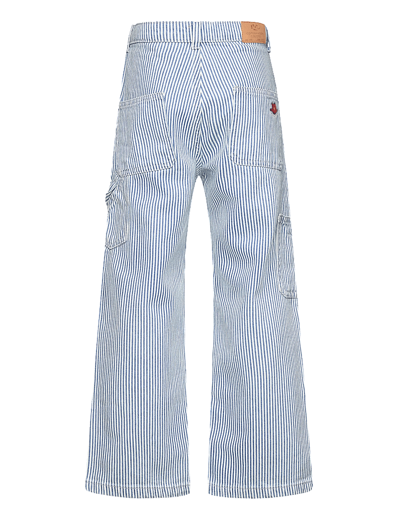 Copenhagen Colors - Y/D STRIPE TWILL CARGO PANTS W. ADJ. WAIST - cargobyxor - denim blue stripe - 1