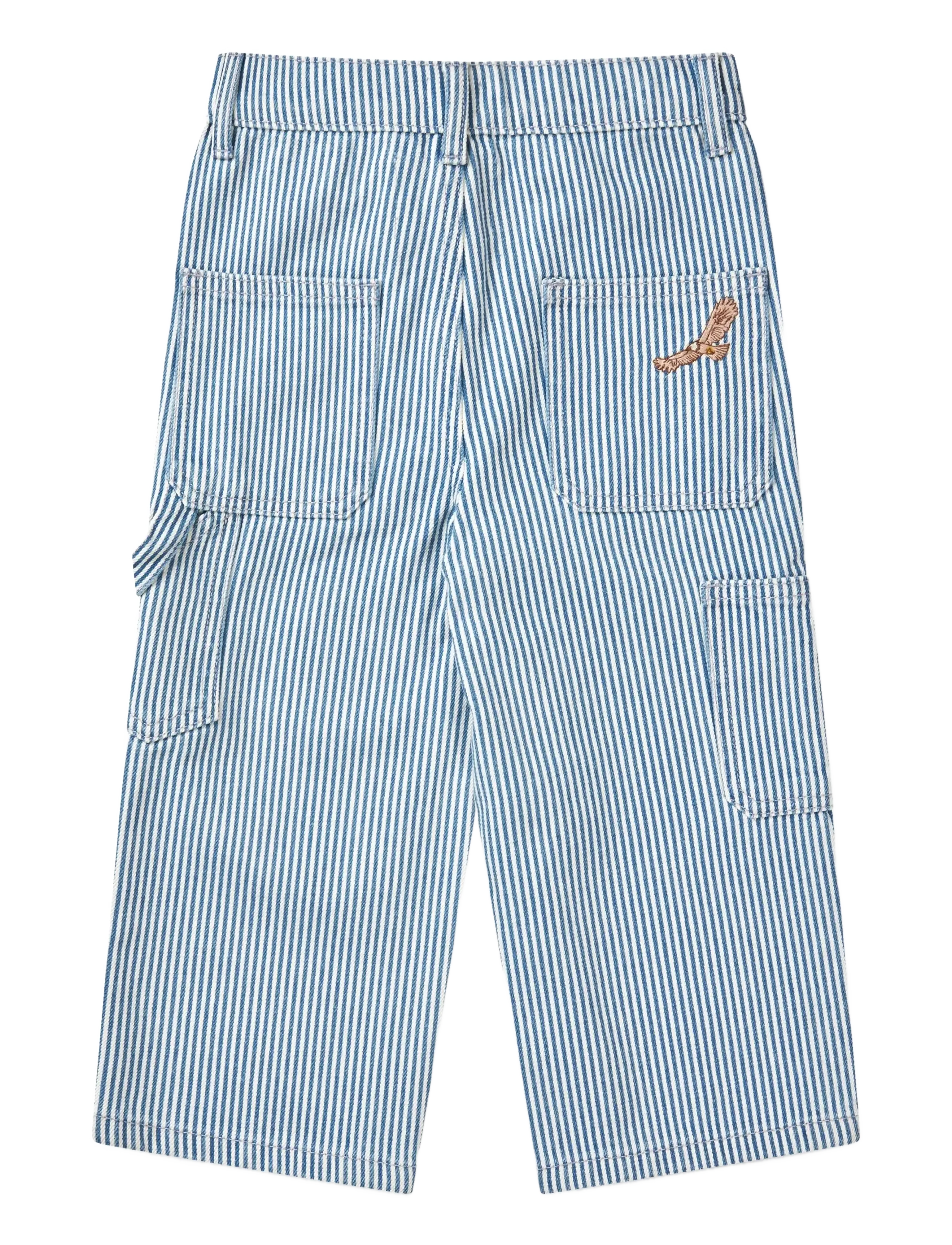 Copenhagen Colors - Y/D STRIPE TWILL CARGO PANTS W. ADJ. WAIST - cargobukser - denim blue stripe - 2